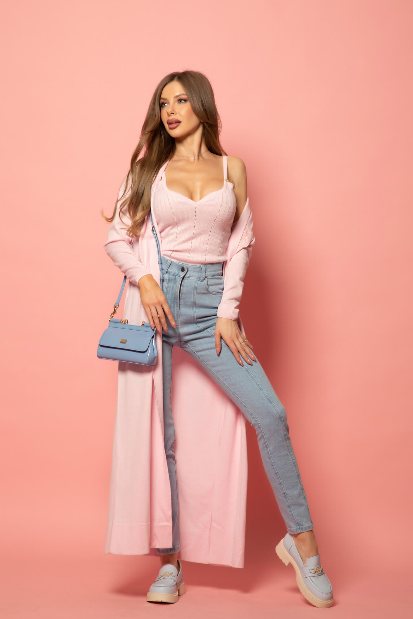 Daily Chic Top din tricotaj - Light Pink - Imagine 22