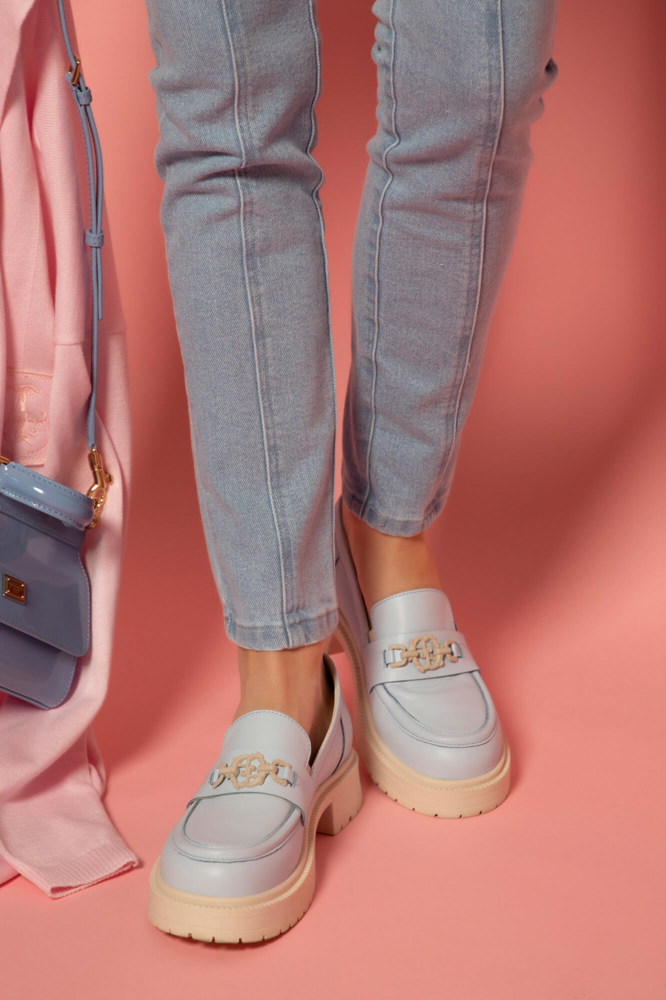 Luxury Step Loafers - Light Blue - Imagine 11
