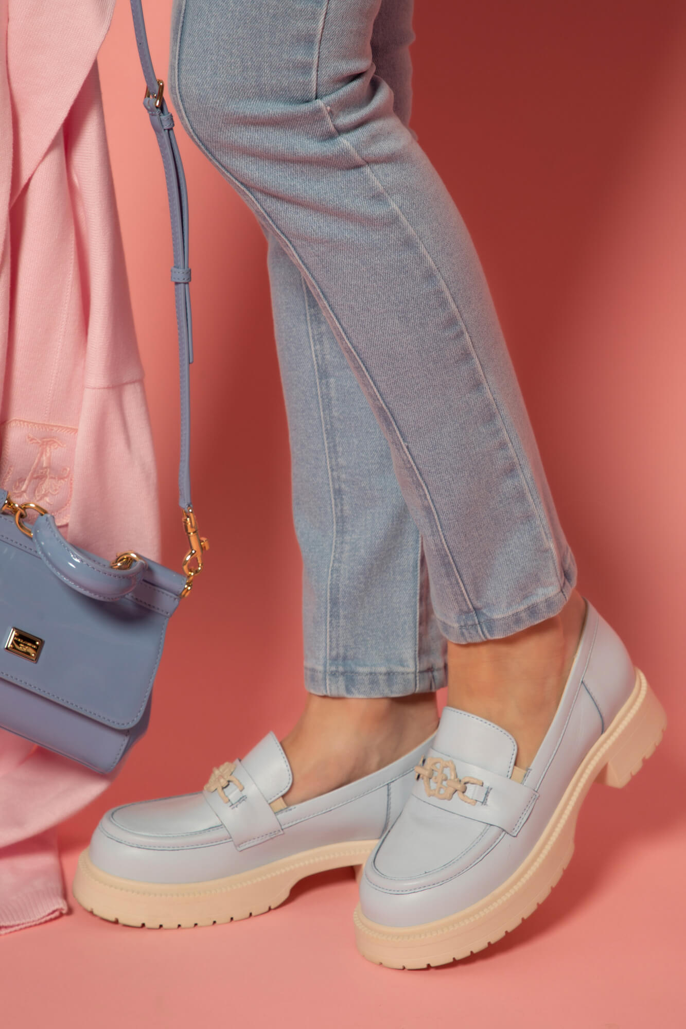 Luxury Step Loafers - Light Blue - Imagine 18