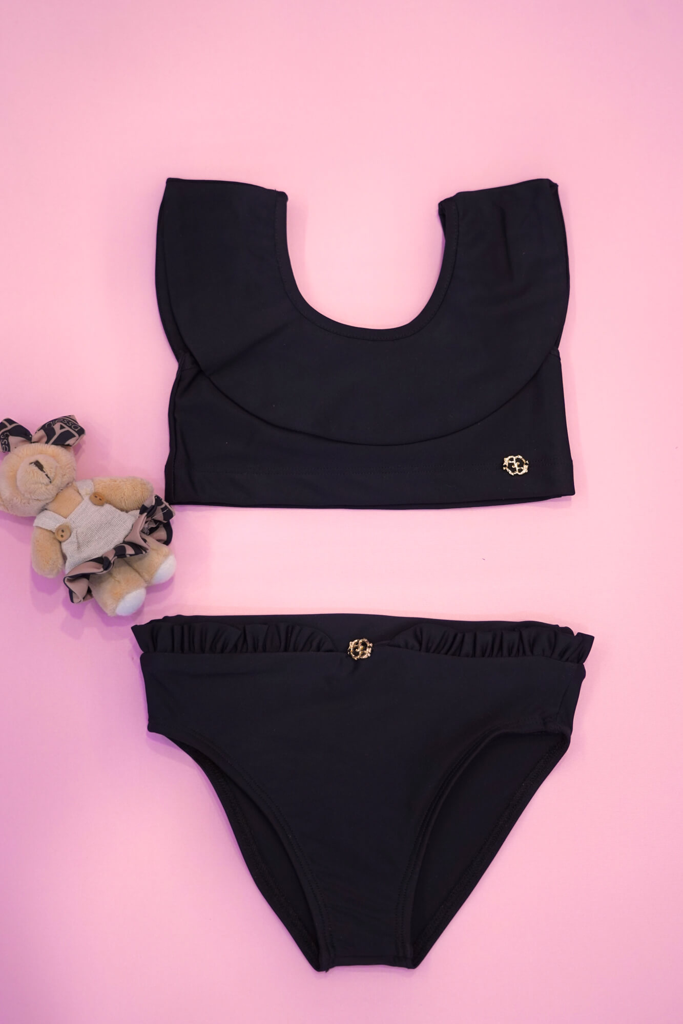 Eternal Sunshine mini Costum de baie Bikini Ruffles - Black - Imagine 5