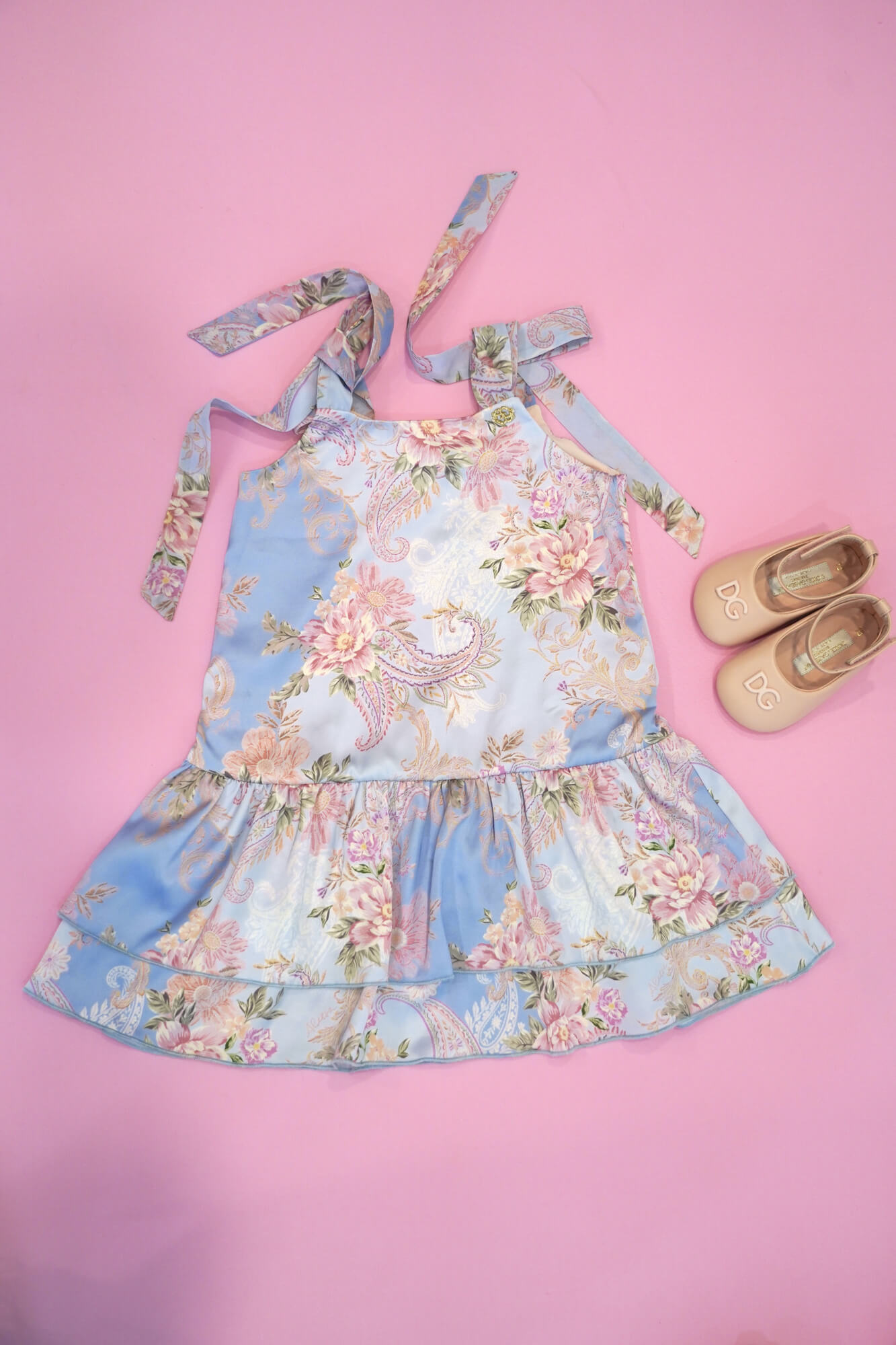A Touch of Romance Mini Ruffles Rochie - Vista Blue - Imagine 8