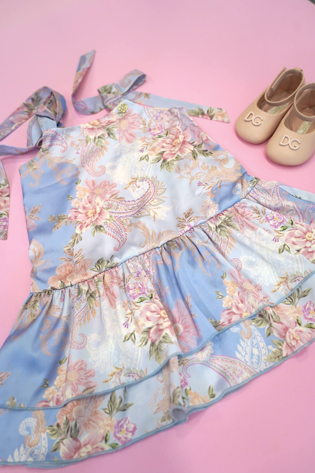 A Touch of Romance Mini Ruffles Rochie - Vista Blue - Imagine 6
