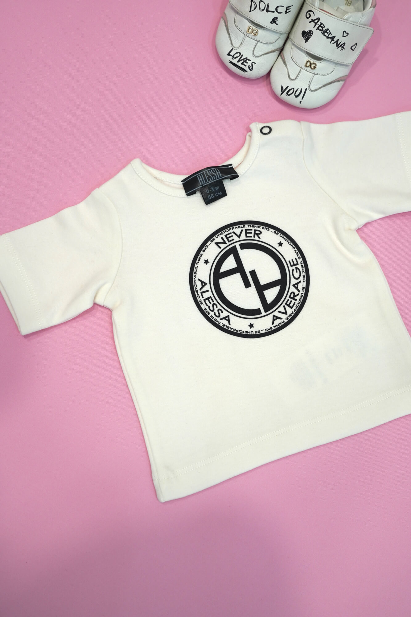Always invited mini t-shirt cu logo - Cream - Imagine 8