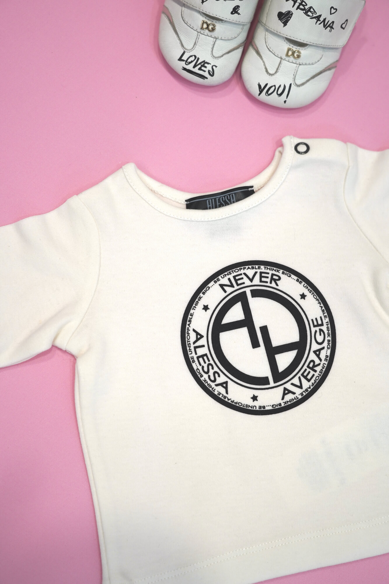 Always invited mini t-shirt cu logo - Cream - Imagine 6
