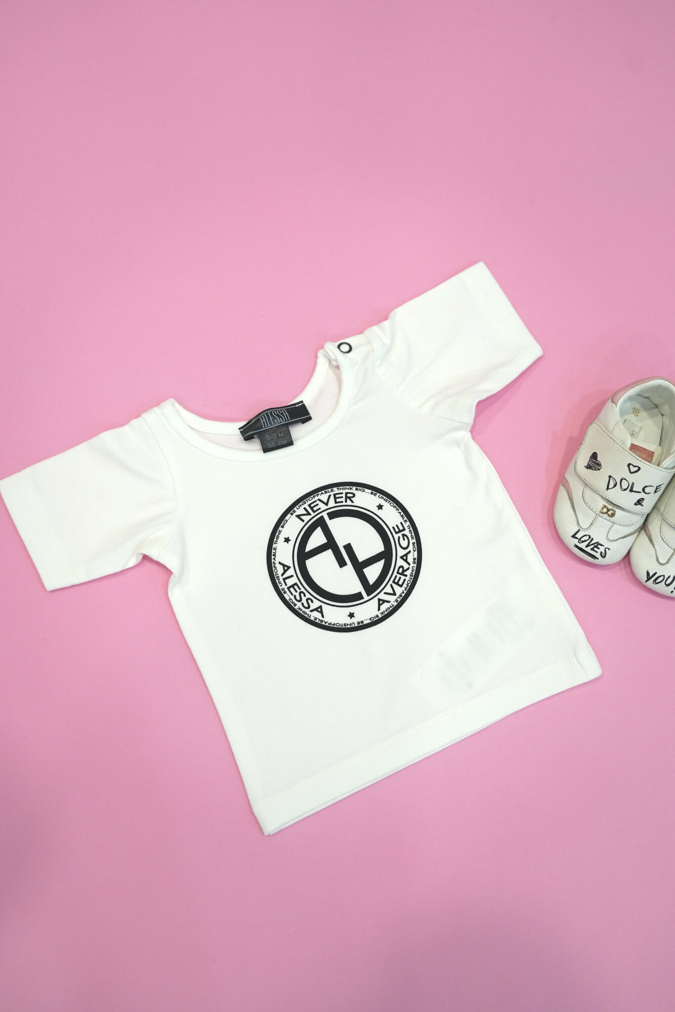 Always invited mini t-shirt cu logo - Cream - Imagine 7