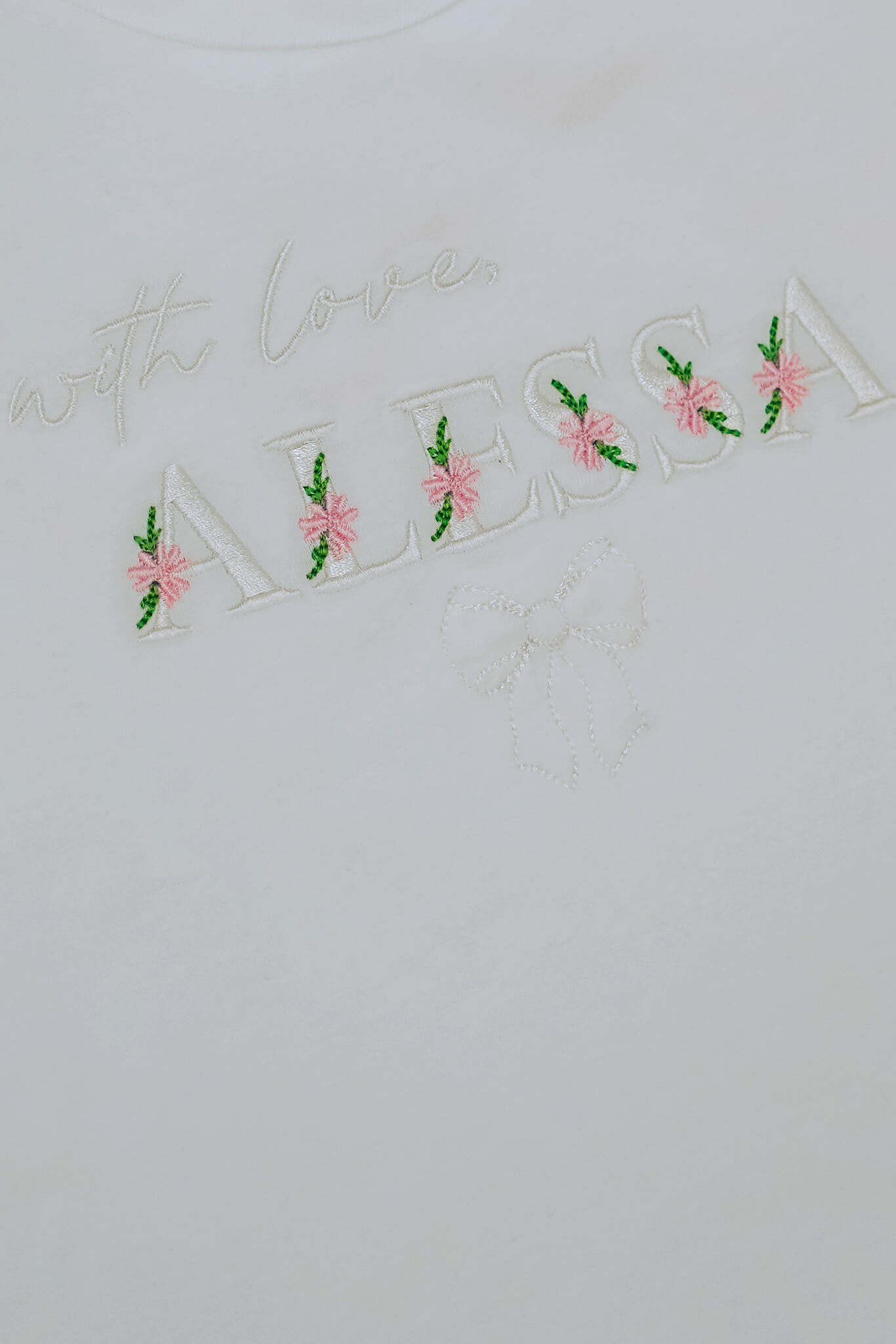 Spring Bloom Mini T-Shirt din Bumbac - Ecru - Imagine 6