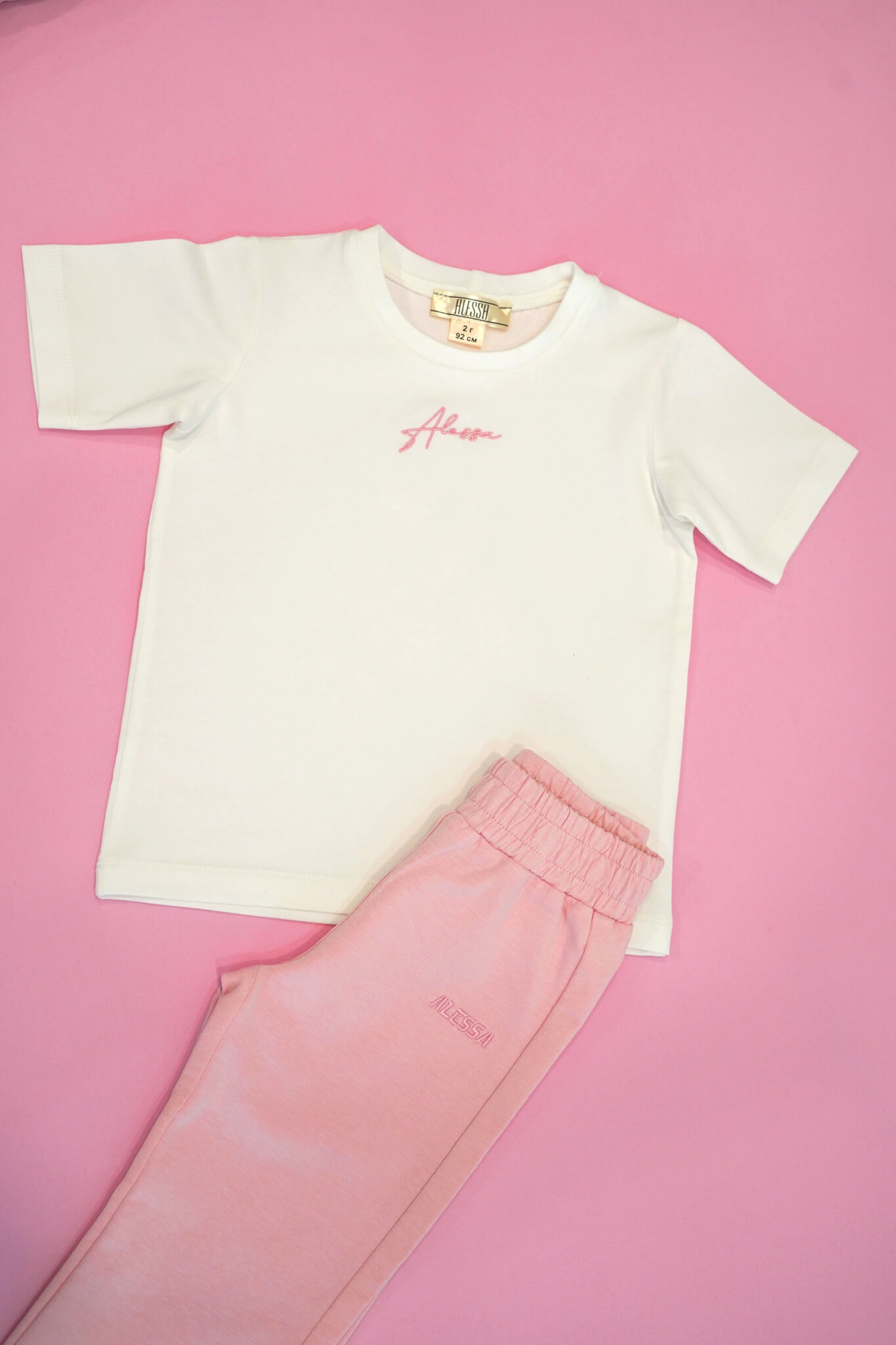 Everyday Energy Mini Tricou din Bumbac - Ecru/Pink - Imagine 6