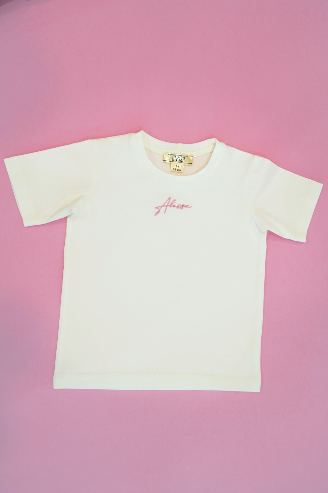 Everyday Energy Mini Tricou din Bumbac - Ecru/Pink - Imagine 8