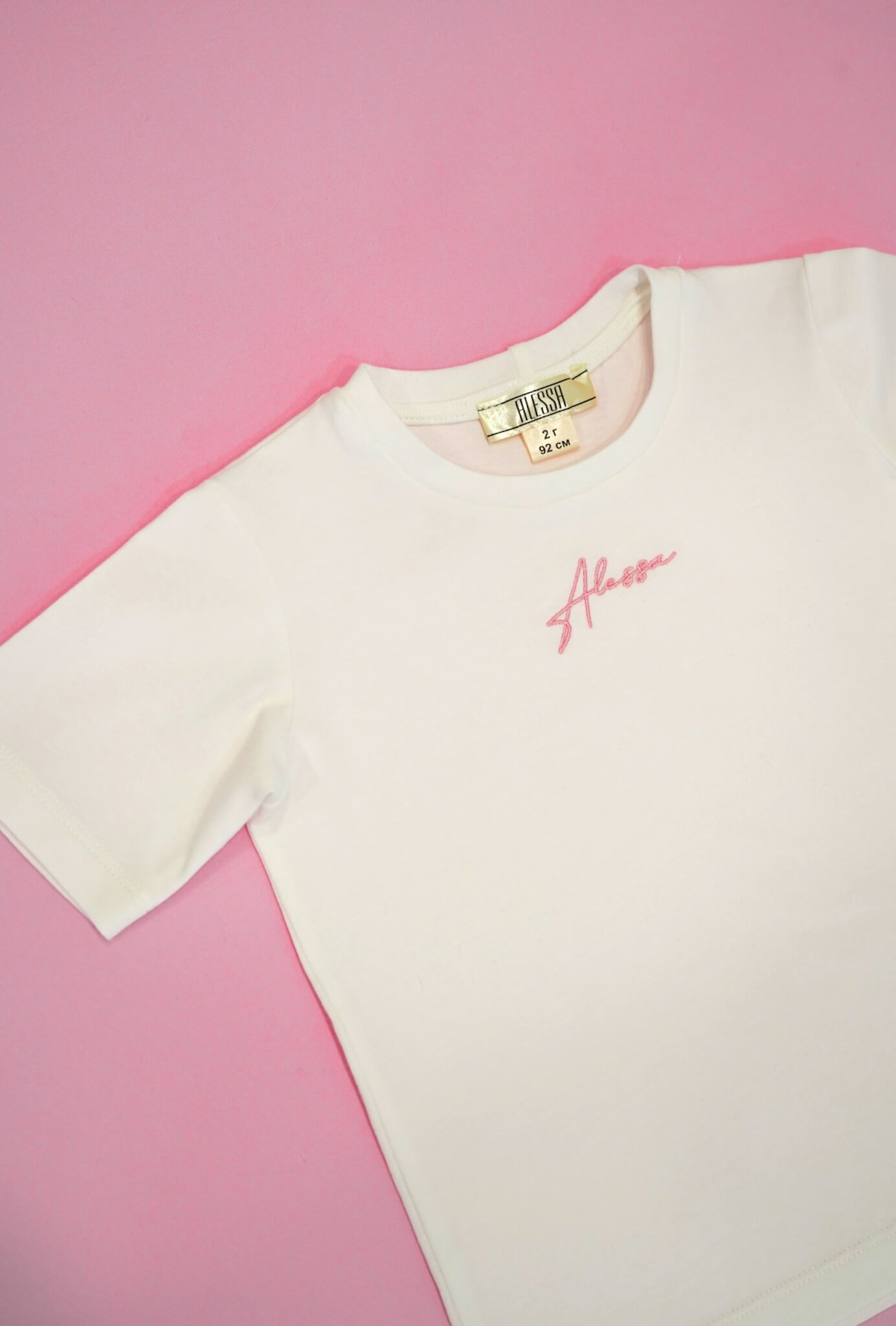 Everyday Energy Mini Tricou din Bumbac - Ecru/Pink - Imagine 7