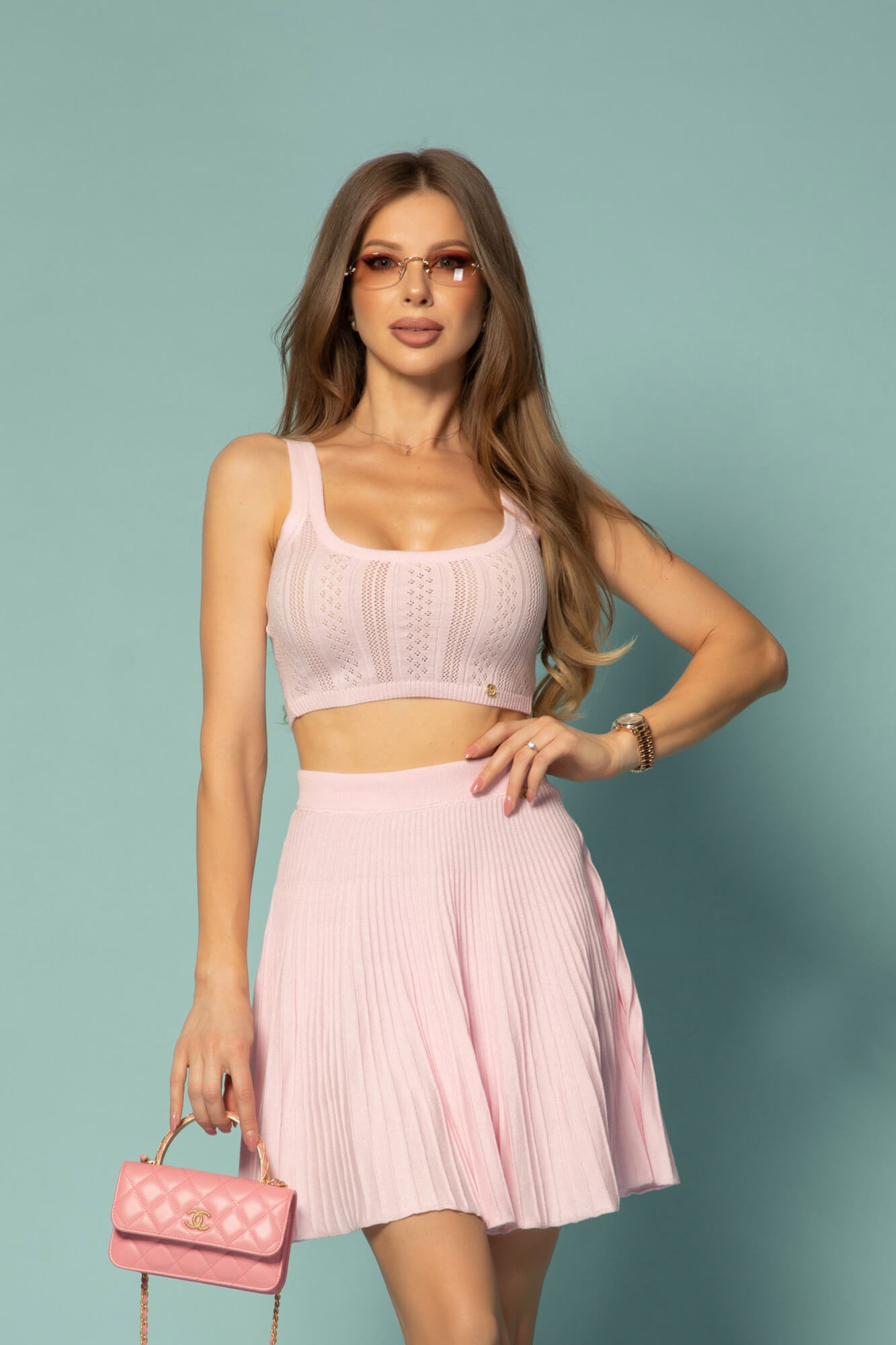 Dream Ribbon Fustă Scurtă - Pink - Imagine 10