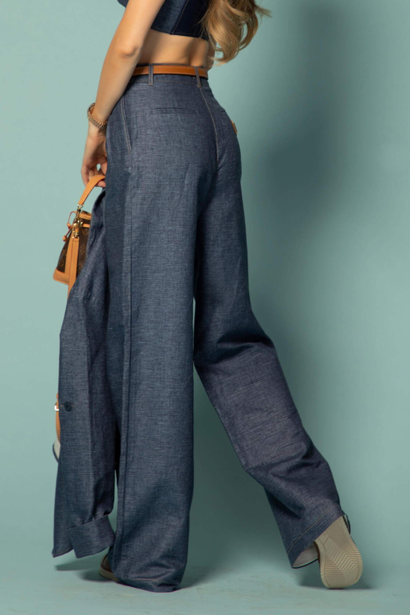 Cotton muse Pantaloni Lung din Bumbac - Dark Blue - Imagine 28