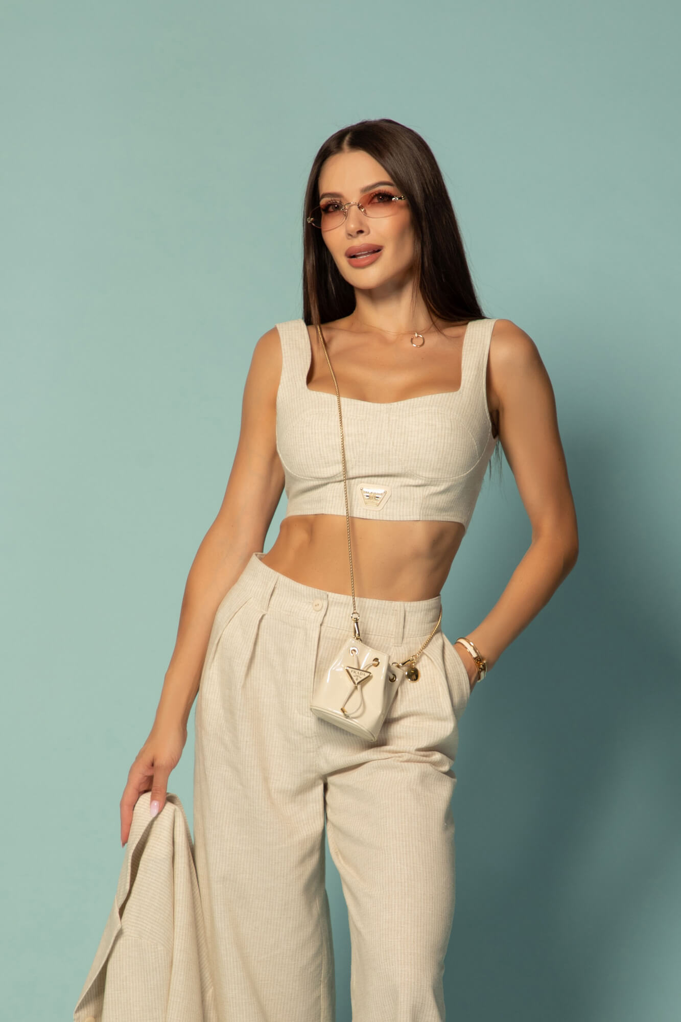 Linen Muse Cămașă Din In - Beige - Imagine 24