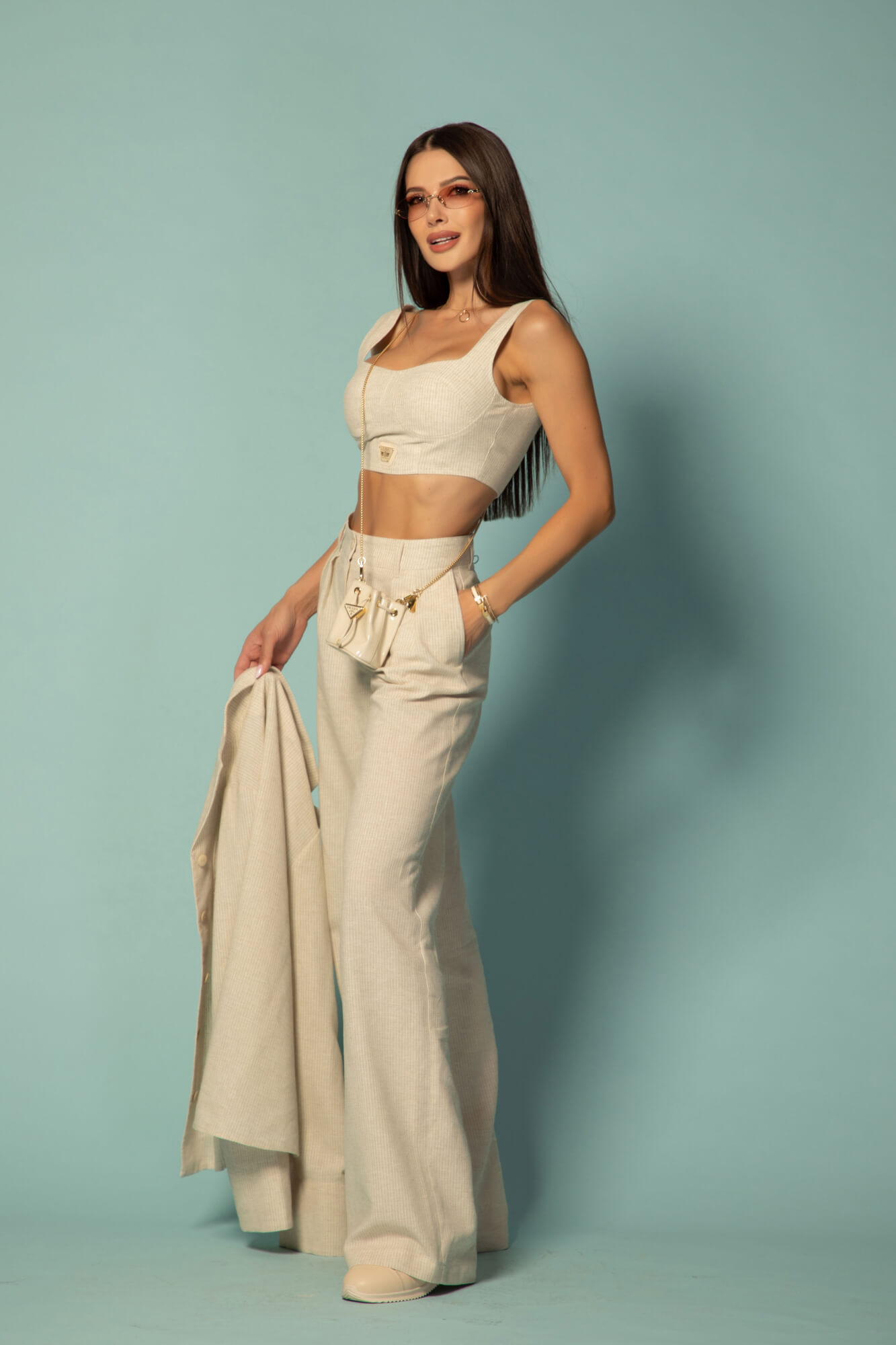 Linen Muse Cămașă Din In - Beige - Imagine 29
