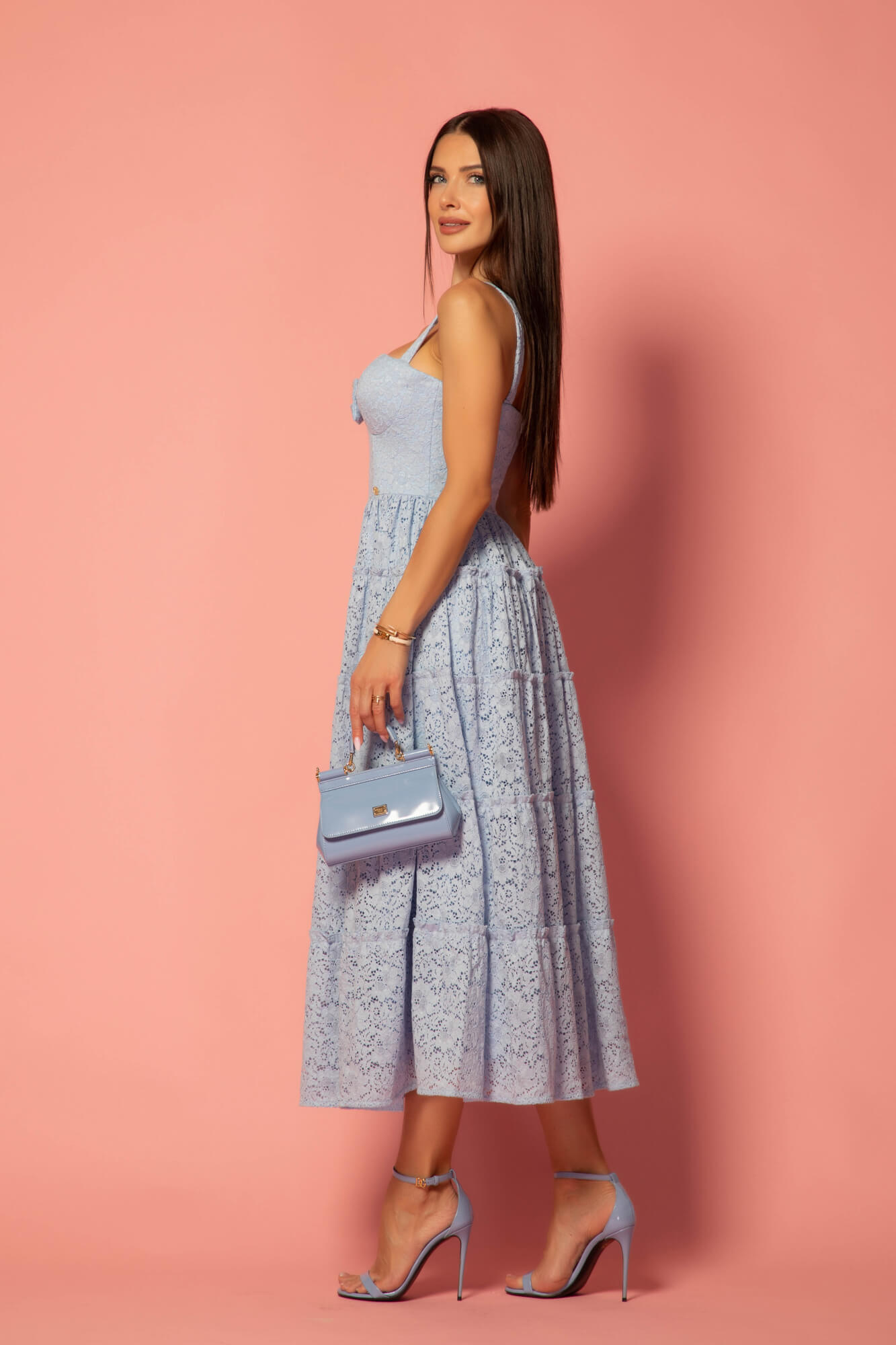 Sky’s Embrace Rochie Midi - Blue - Imagine 7
