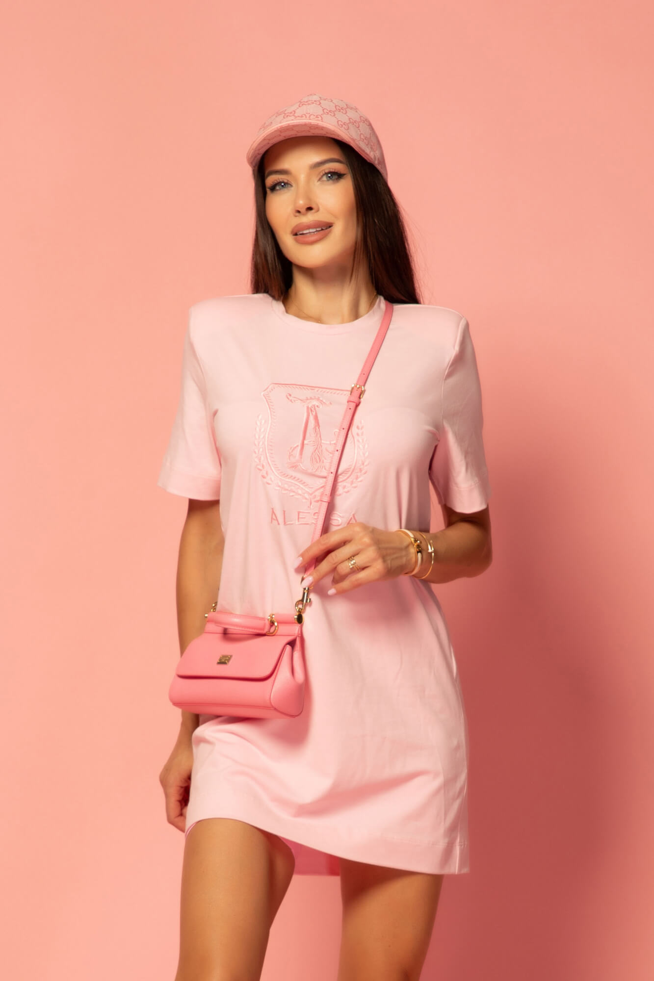 Inspire Insignia Rochie - Tricou cu broderie - Light Pink - Imagine 16