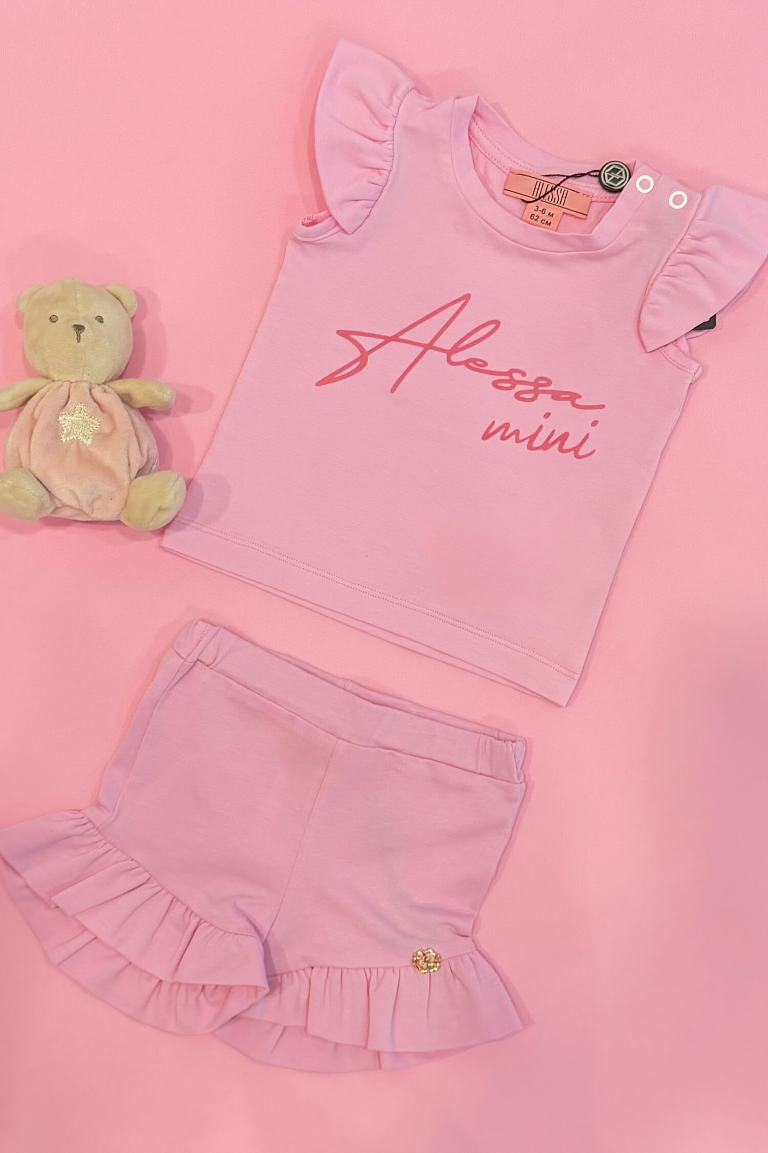 Baby Love Mini Tricou Din Bumbac - Light Pink - Imagine 6