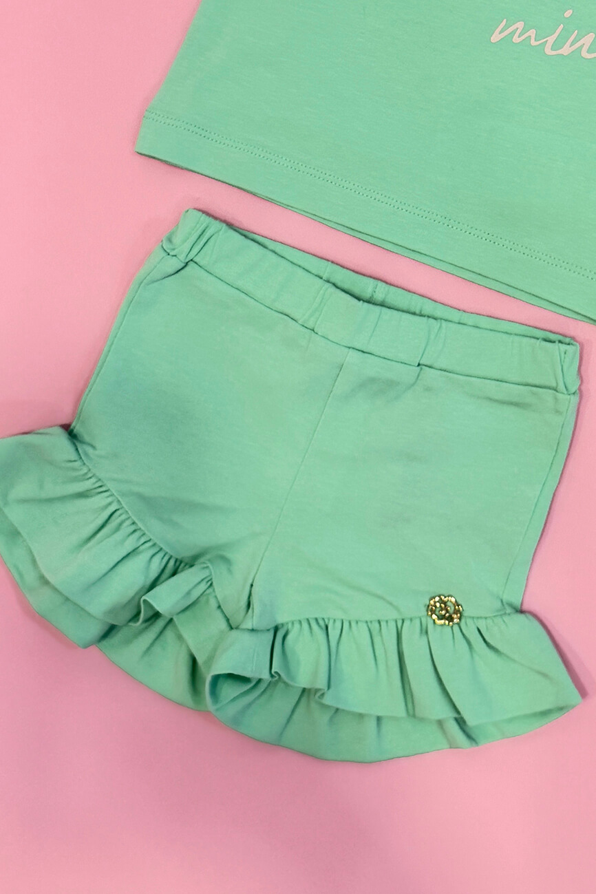 Baby Love Mini Pantalon Scurt - Mint - Imagine 5