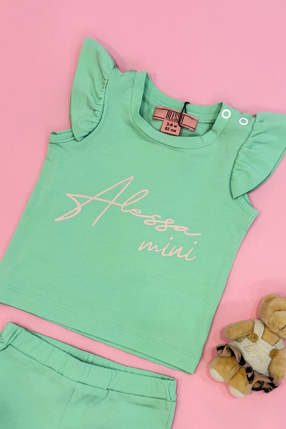 Baby Love Mini Tricou Din Bumbac - Mint - Imagine 5