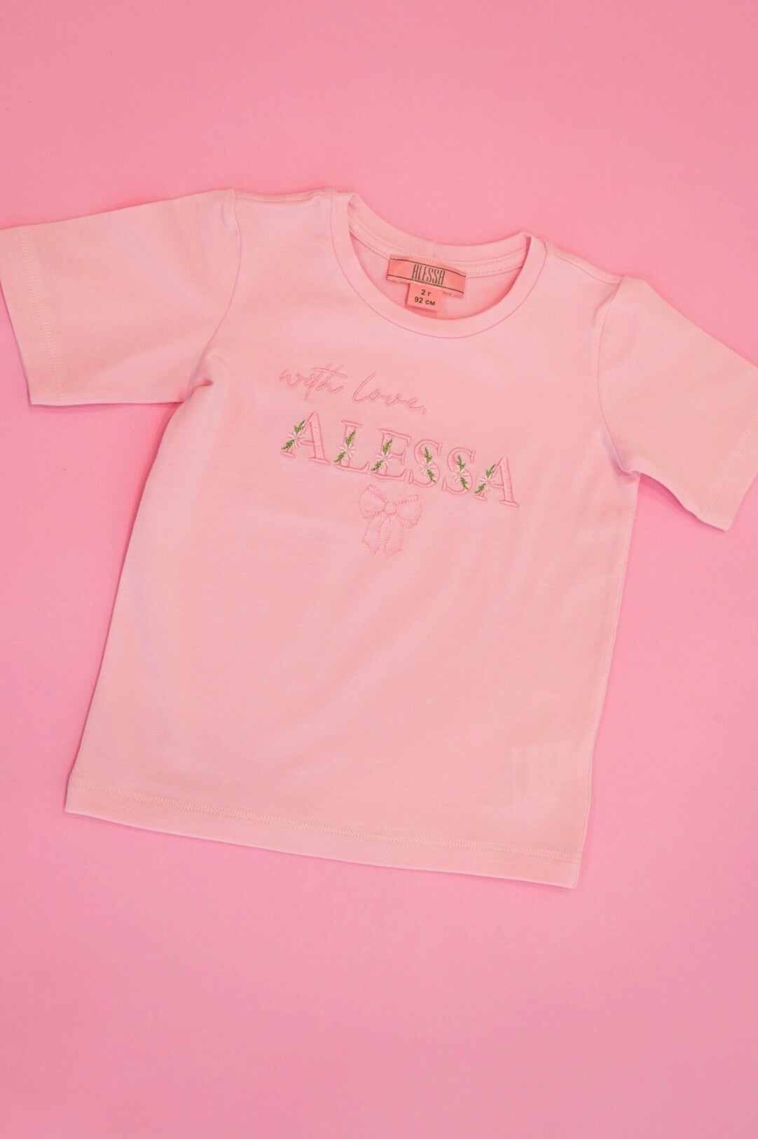 Spring Bloom Mini T-Shirt din Bumbac - Light Pink - Imagine 12