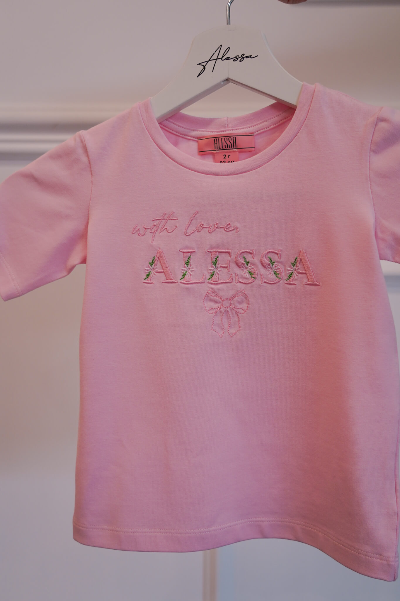Spring Bloom Mini T-Shirt din Bumbac - Light Pink - Imagine 11