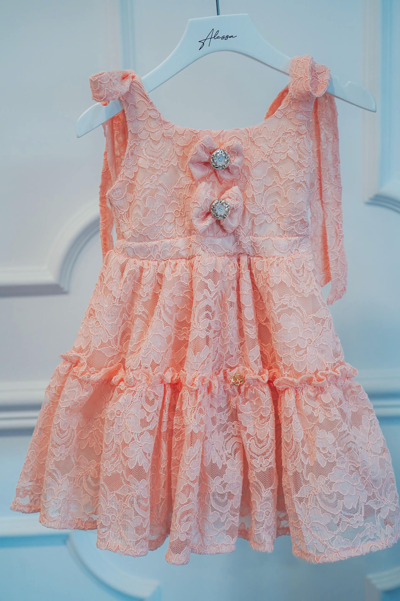 Rochie Mini Sky’s Embrace - Peach - Imagine 8