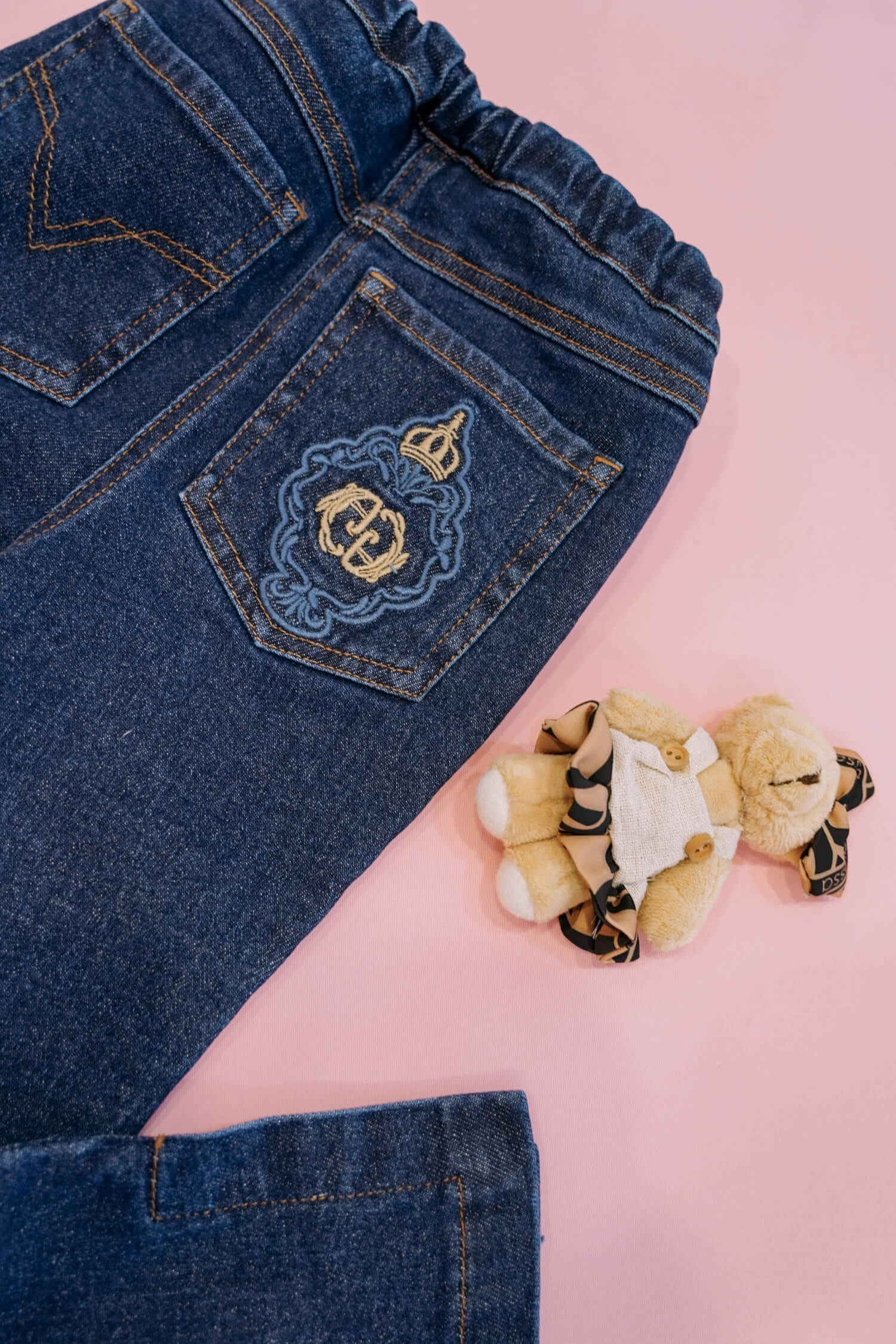 Blue Jean Baby Mini Blugi - Dark Blue - Imagine 8