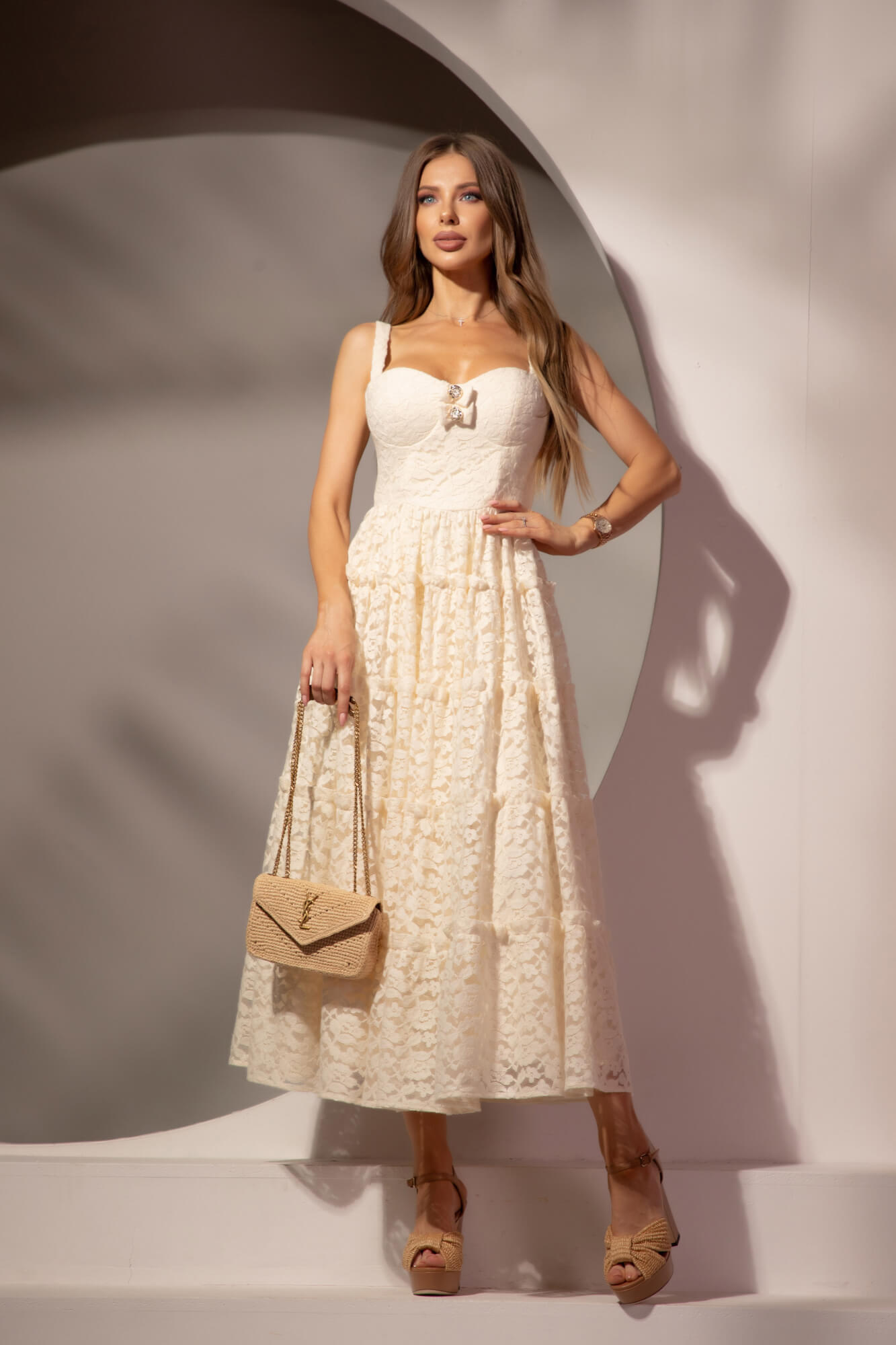 Rochie Midi Sky’s Embrace - Ecru - Imagine 15