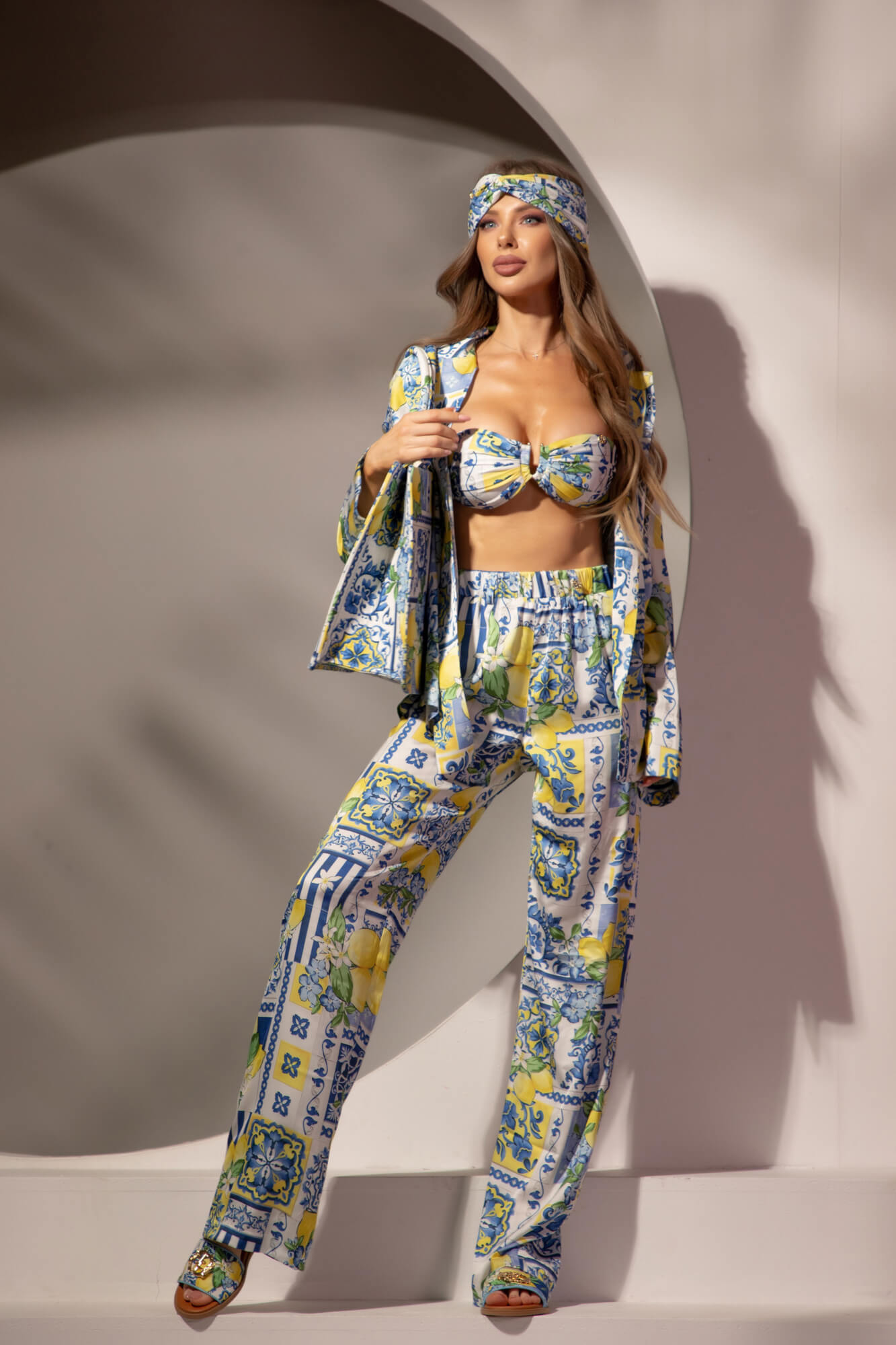 Azure Allure Pantalon de Plajă - Imagine 18