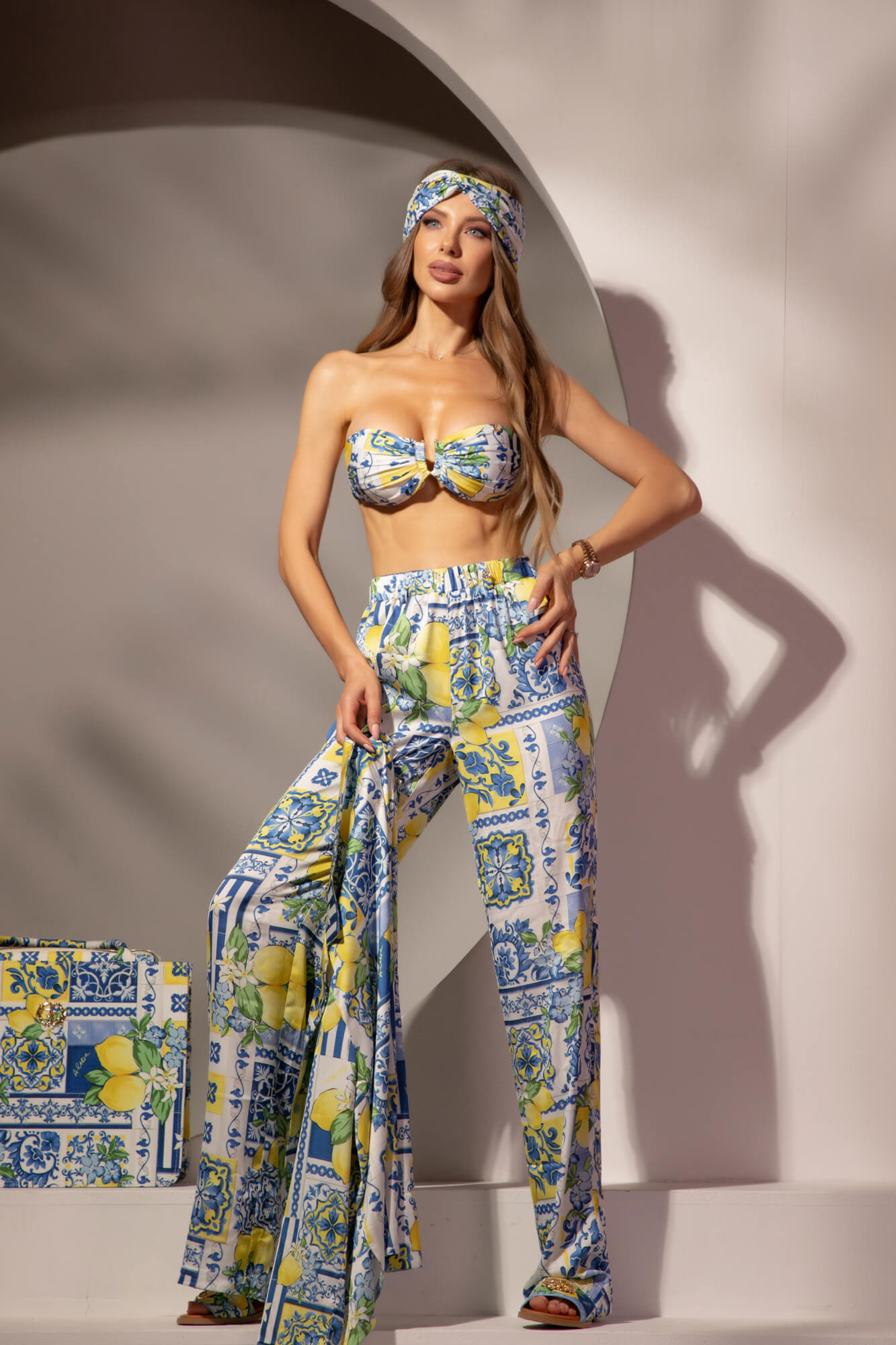 Azure Allure Pantalon de Plajă - Imagine 15