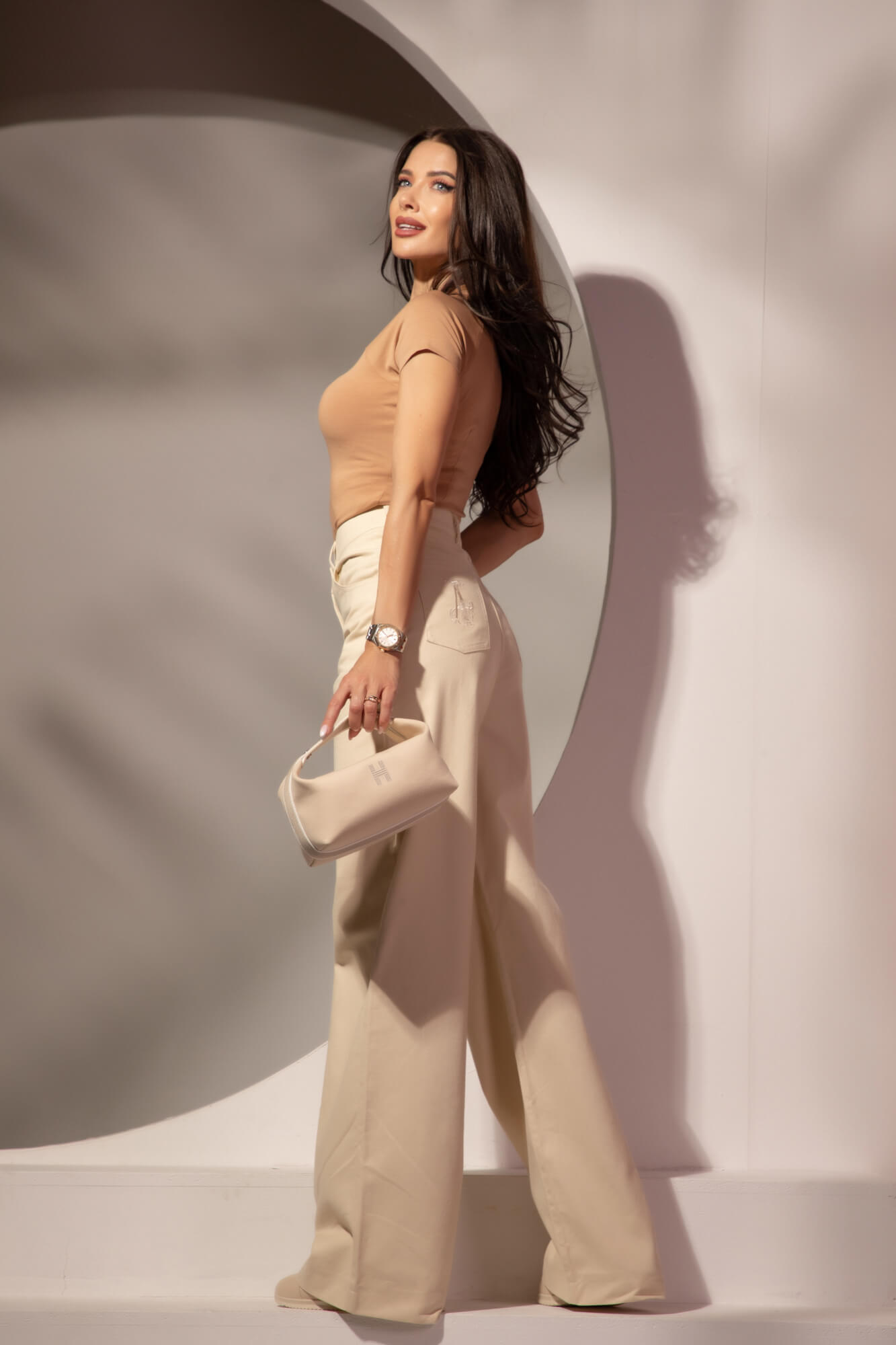 Everyday insignia Bluza din bumbac - Brown - Imagine 8