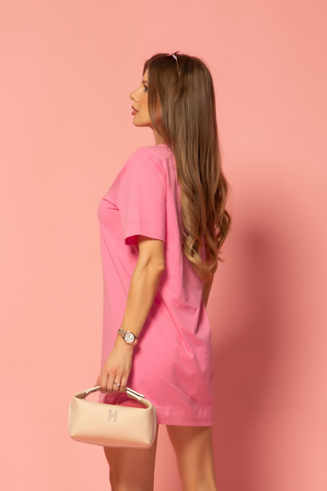 Inspire Insignia Rochie - Tricou cu broderie - Pink - Imagine 9