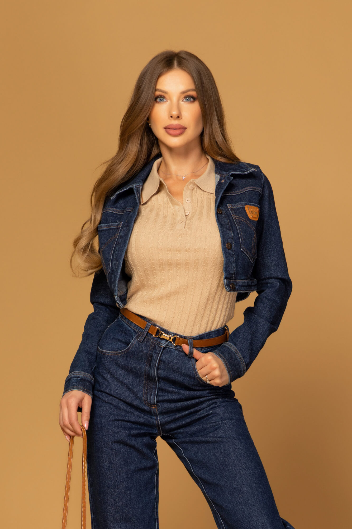 Denim Society Jachetă scurtă din denim - Dark Blue - Imagine 25