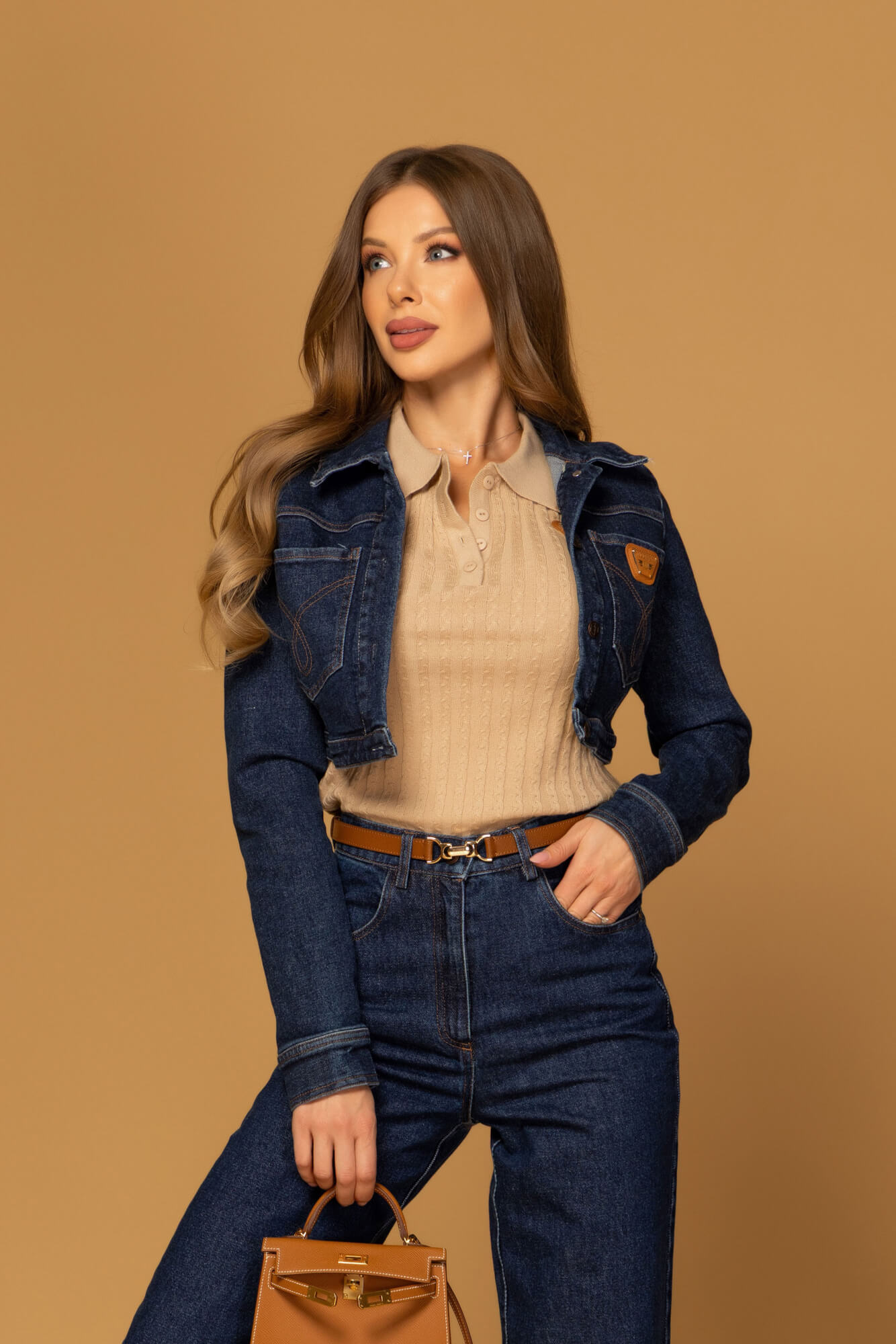 Denim Society Jachetă scurtă din denim - Dark Blue - Imagine 27
