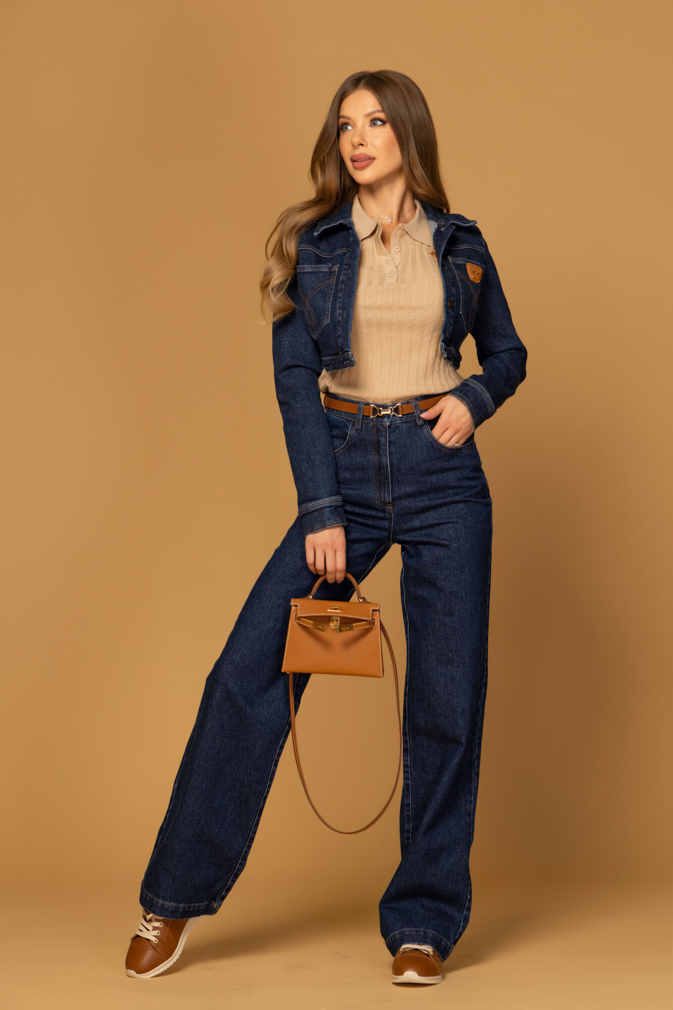 Denim Society Jachetă scurtă din denim - Dark Blue - Imagine 28