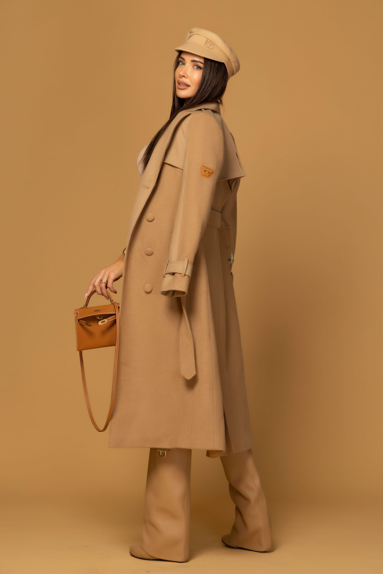 Signature Luxe Palton din lână - Mocha - Imagine 26