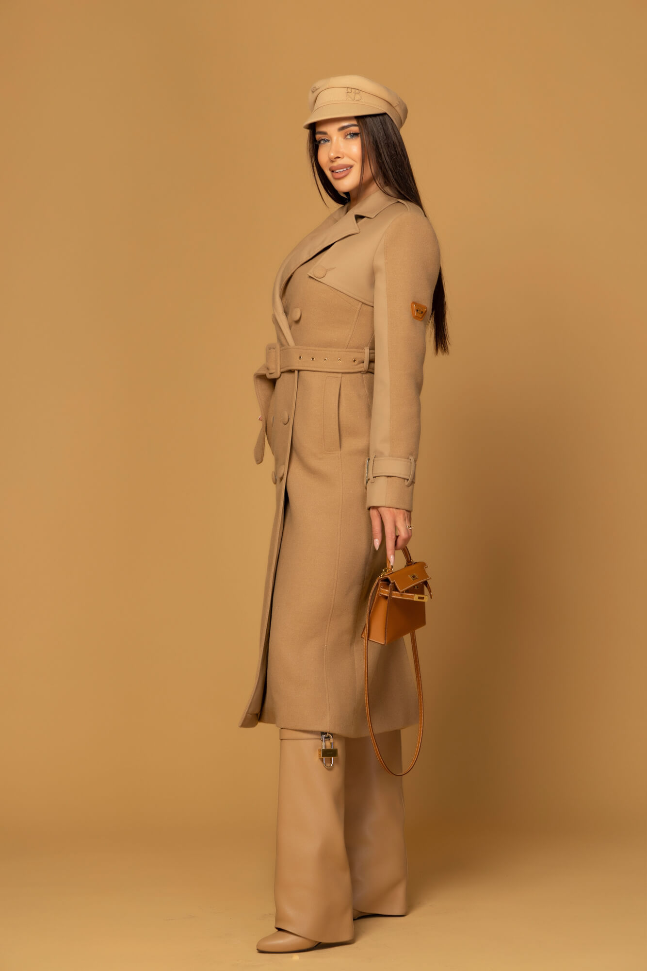 Signature Luxe Palton din lână - Mocha - Imagine 30