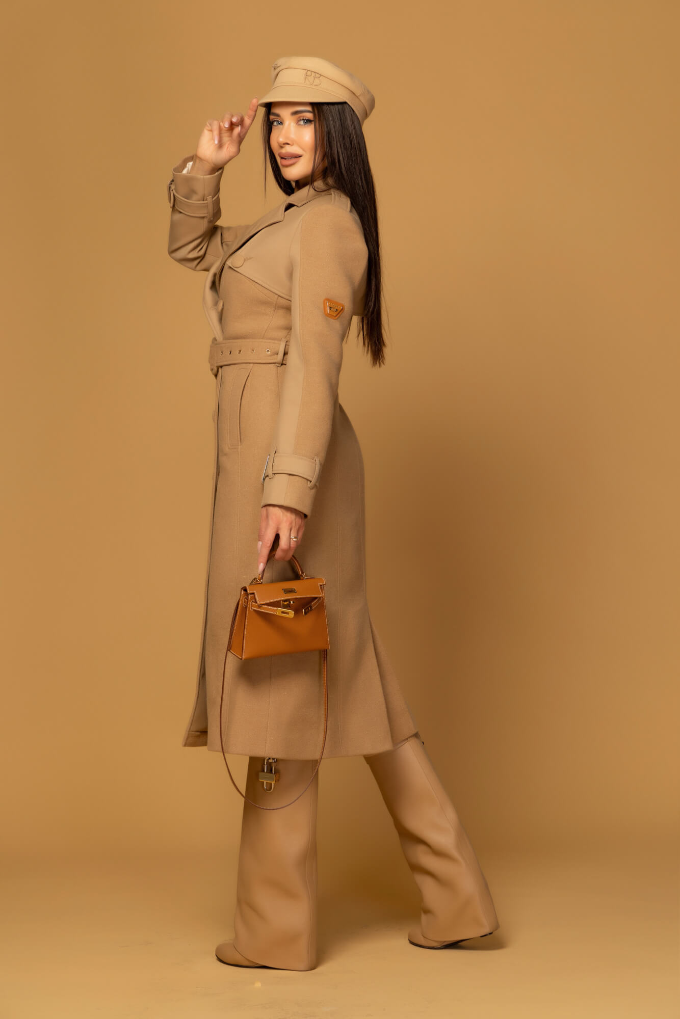 Signature Luxe Palton din lână - Mocha - Imagine 32