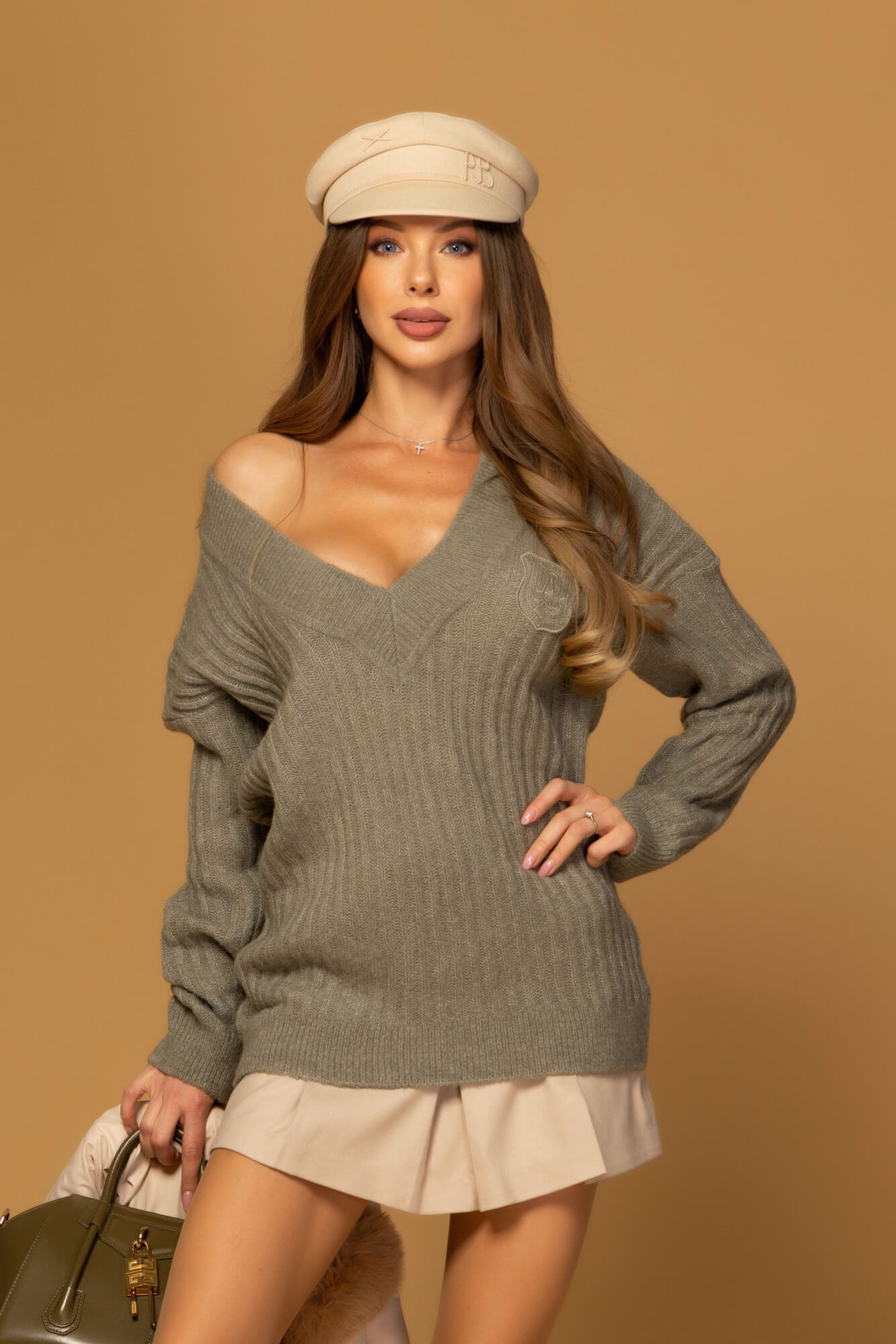 Wool Poise Pulover din lână - Light Green - Imagine 29