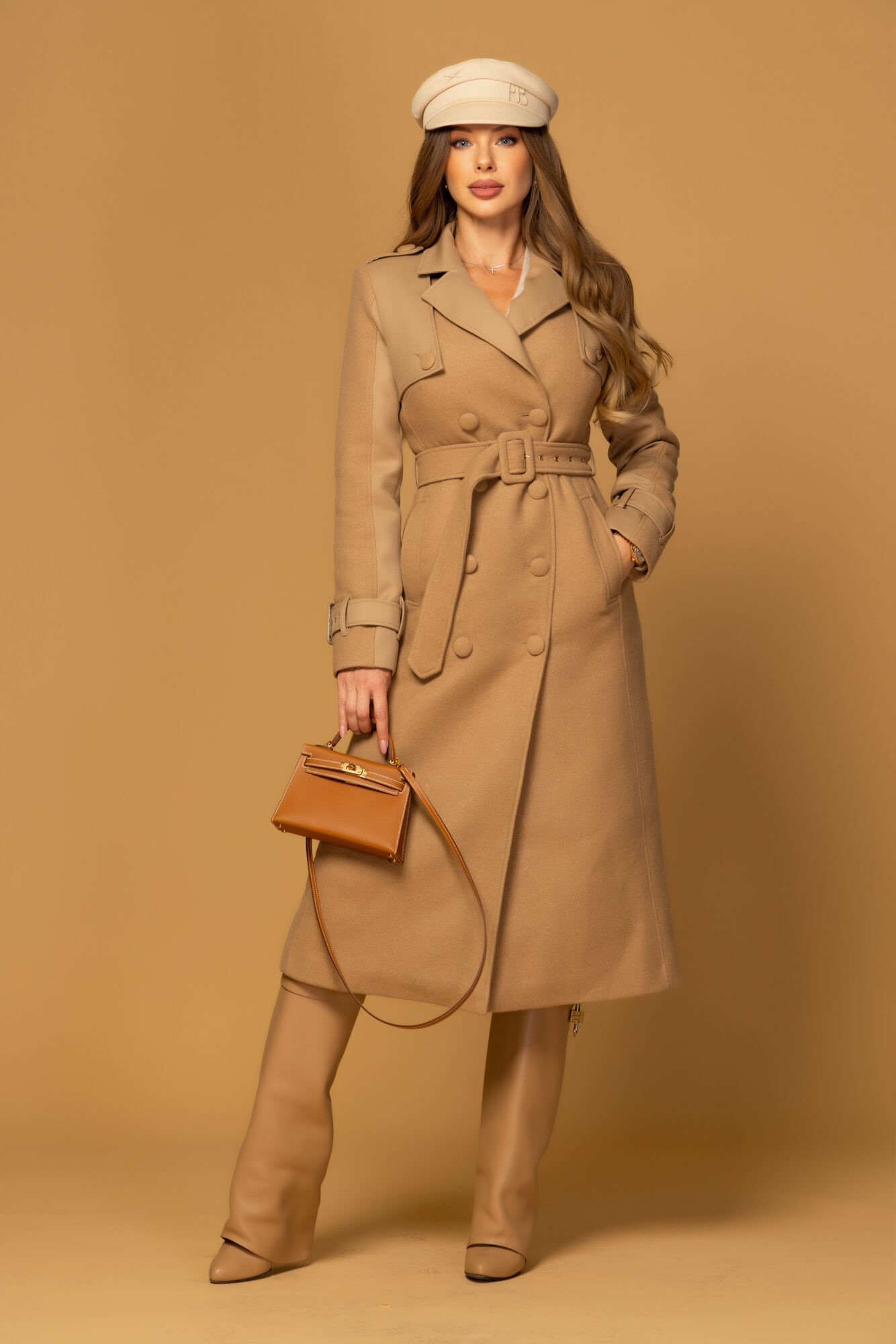 Signature Luxe Palton din lână - Mocha - Imagine 42