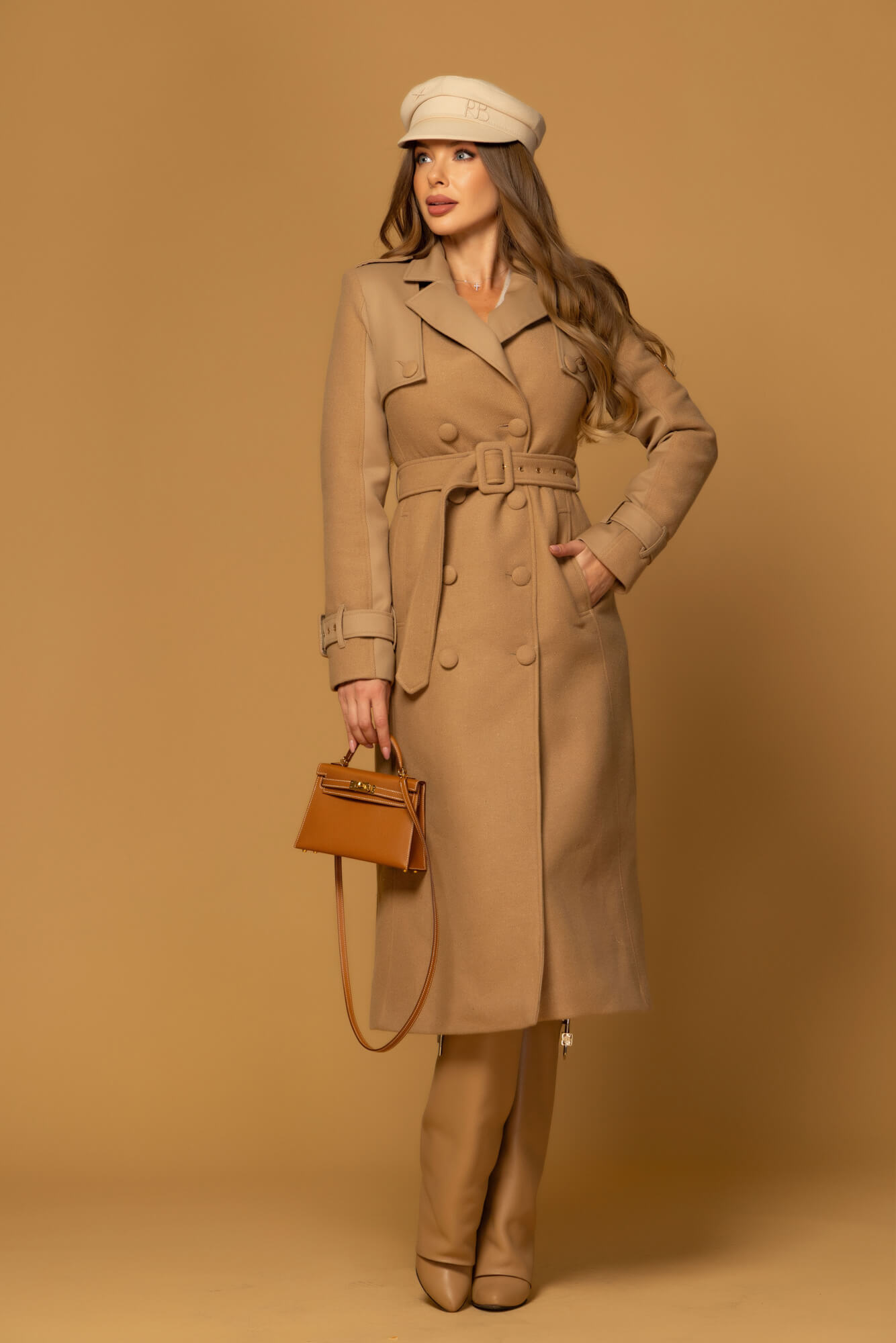 Signature Luxe Palton din lână - Mocha - Imagine 28