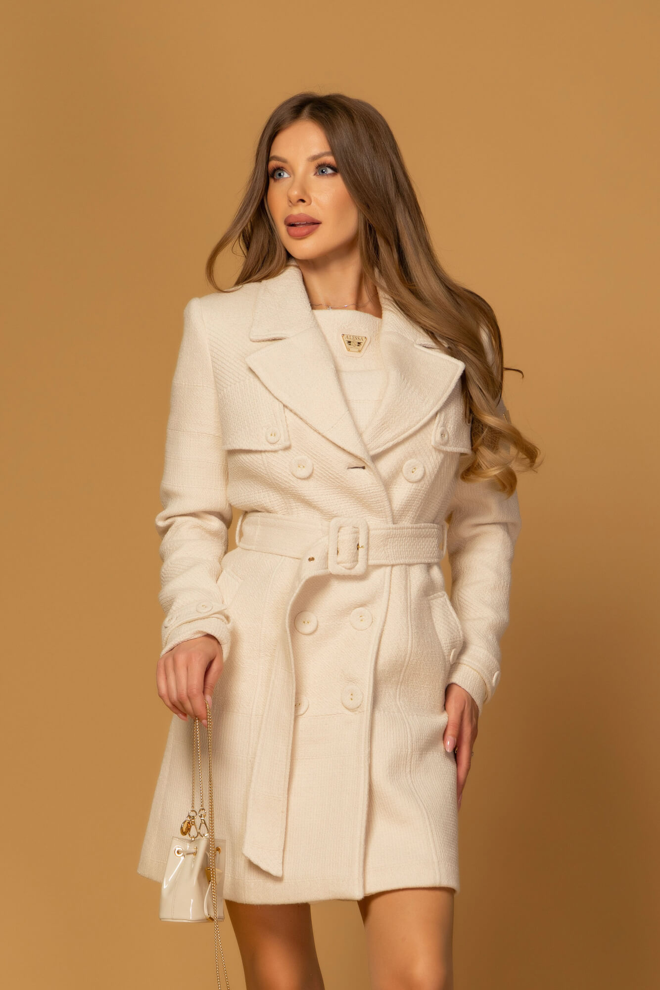 Luxury Elegance Trenci - Soft Beige - Imagine 34