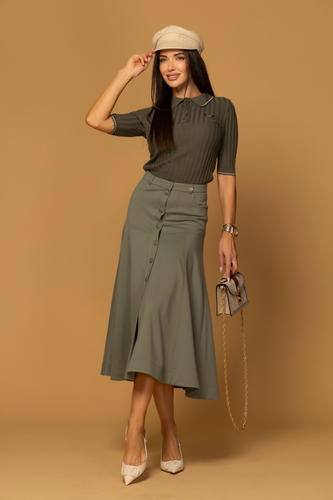 Forever Luxe Bluză - Military - Imagine 24