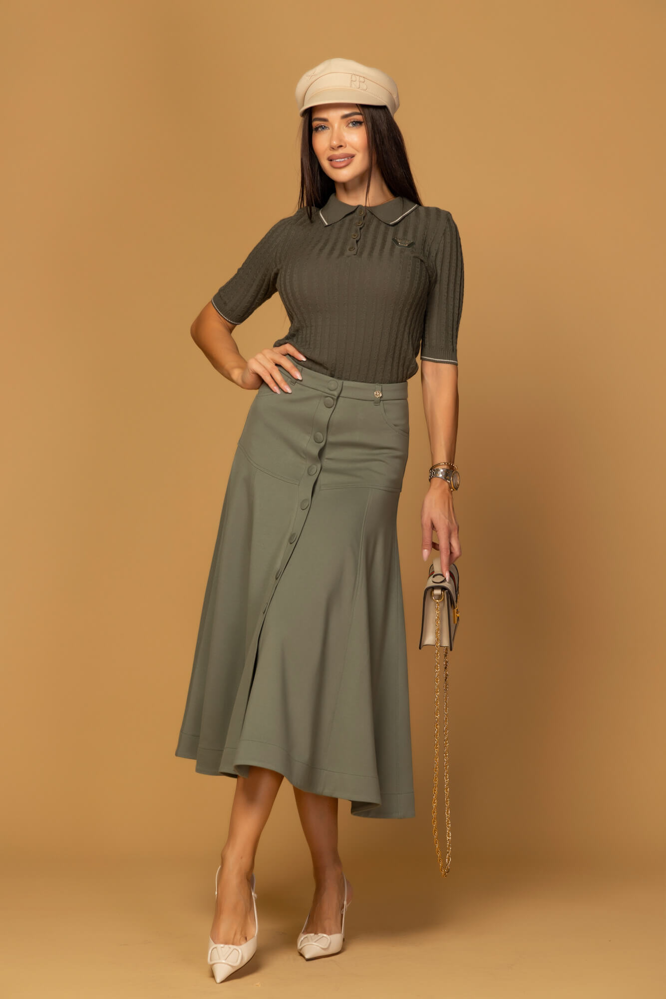 Forever Luxe Bluză - Military - Imagine 19