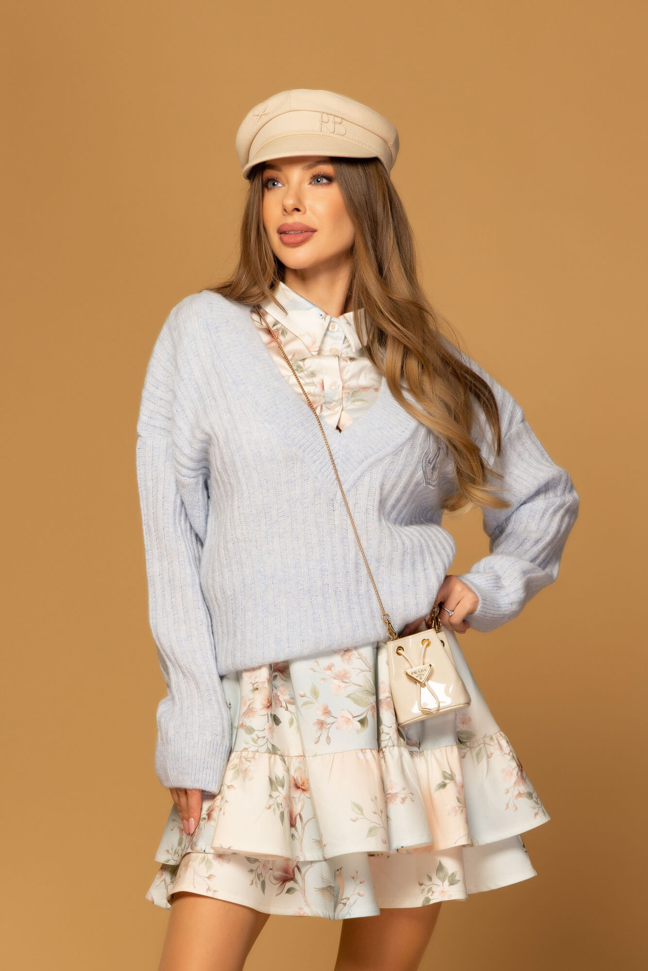 Wool Poise Pulover din lână - Light Blue - Imagine 20