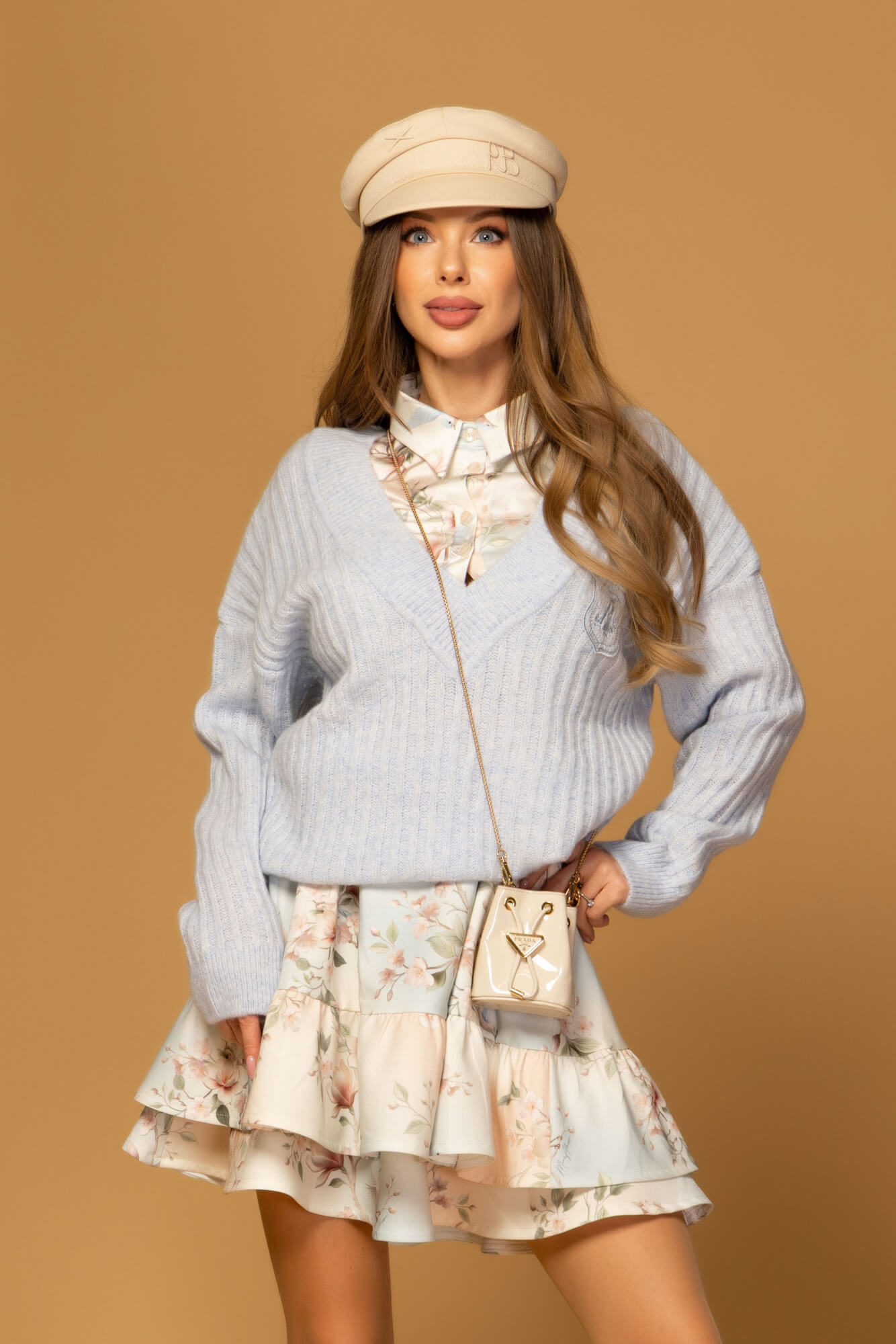 Wool Poise Pulover din lână - Light Blue - Imagine 24