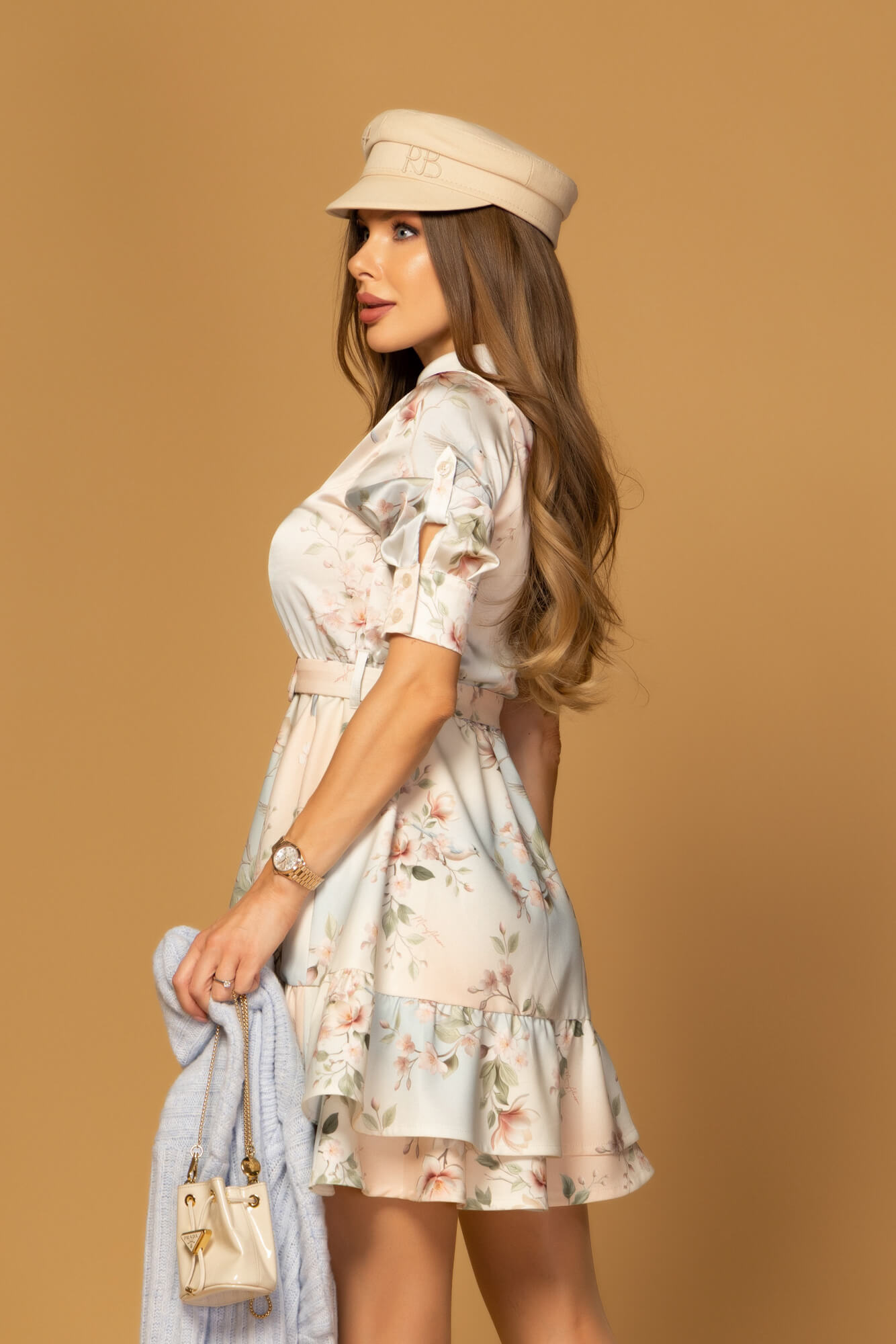 Silk Blossom ruffles rochie - Imagine 21