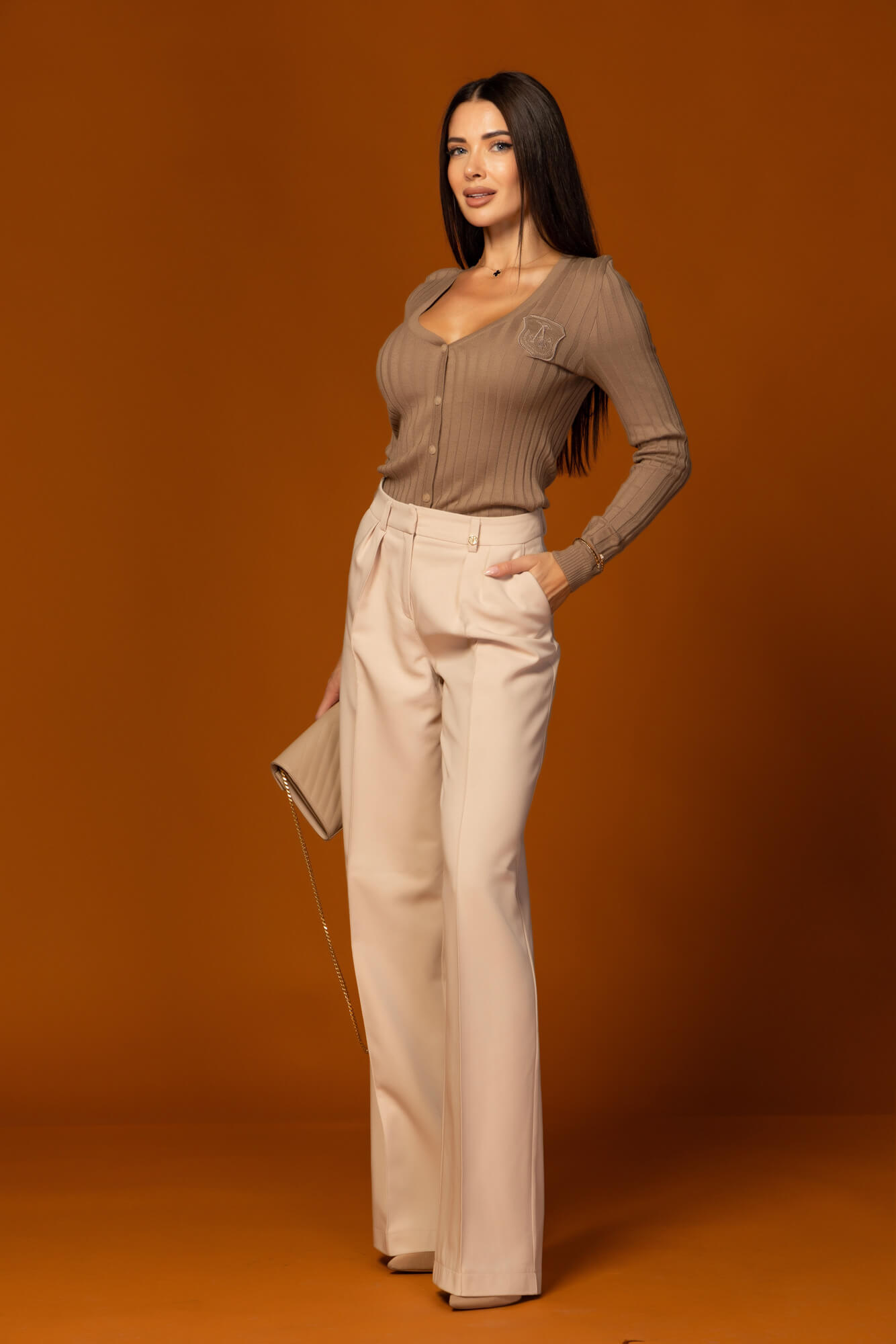 Pastel muse Bluză cu mânecă lungă - hazelnut - Imagine 14
