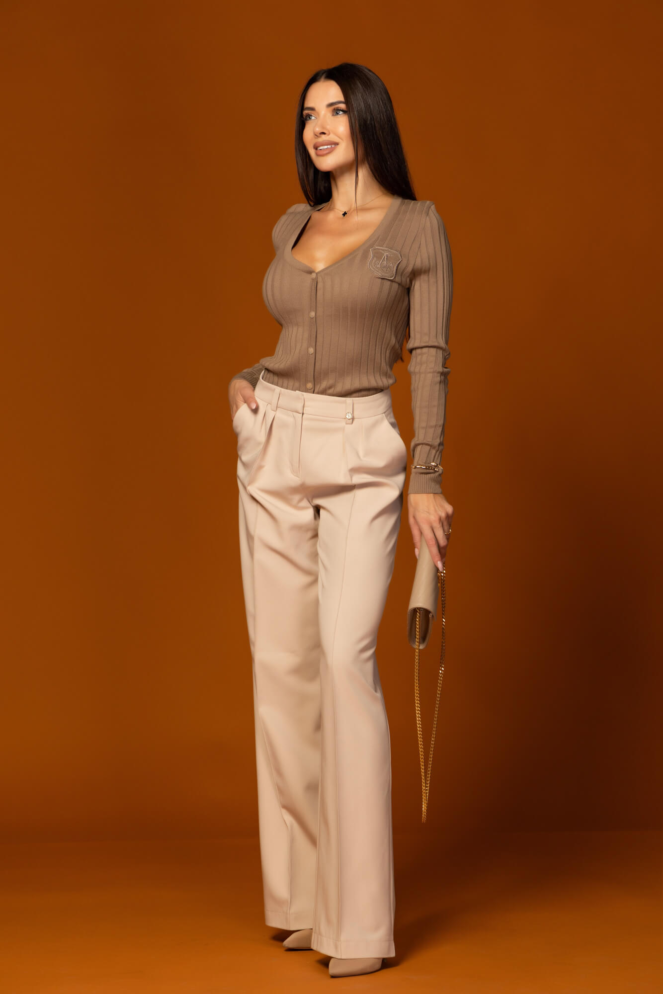 Pastel muse Bluză cu mânecă lungă - hazelnut - Imagine 11