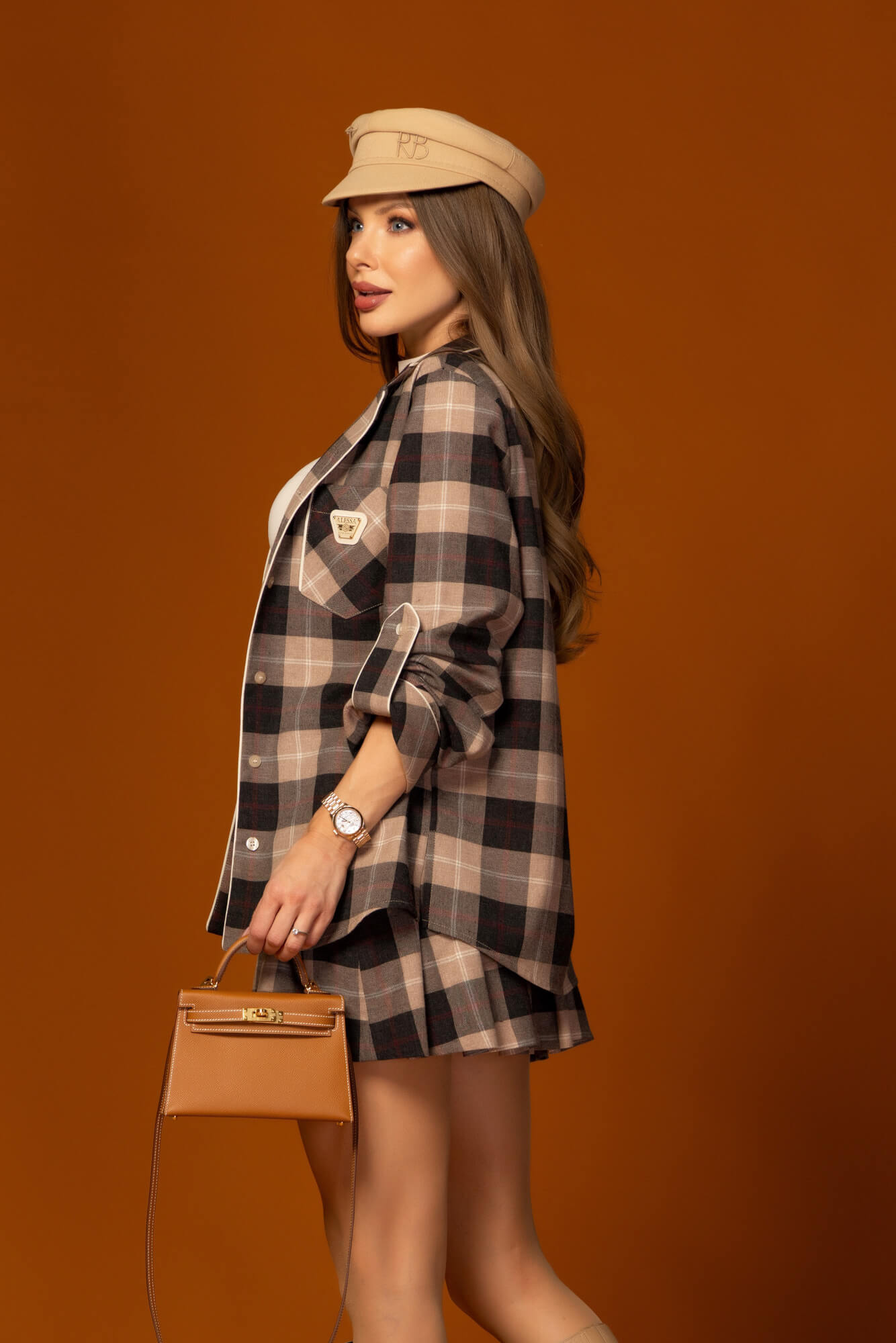 Autumn Bliss Fustă cu Colanți - brown - Imagine 24
