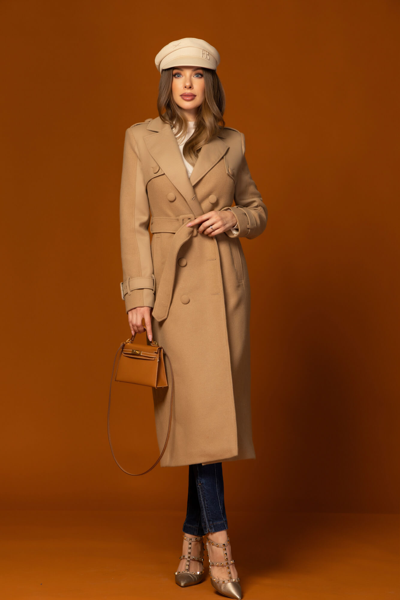 Signature Luxe Palton din lână - Mocha - Imagine 37